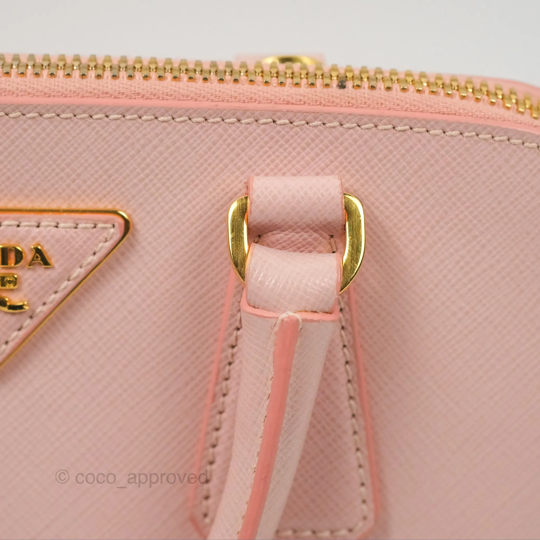 Prada Small Promenade Bag Saffiano Lux Light Pink