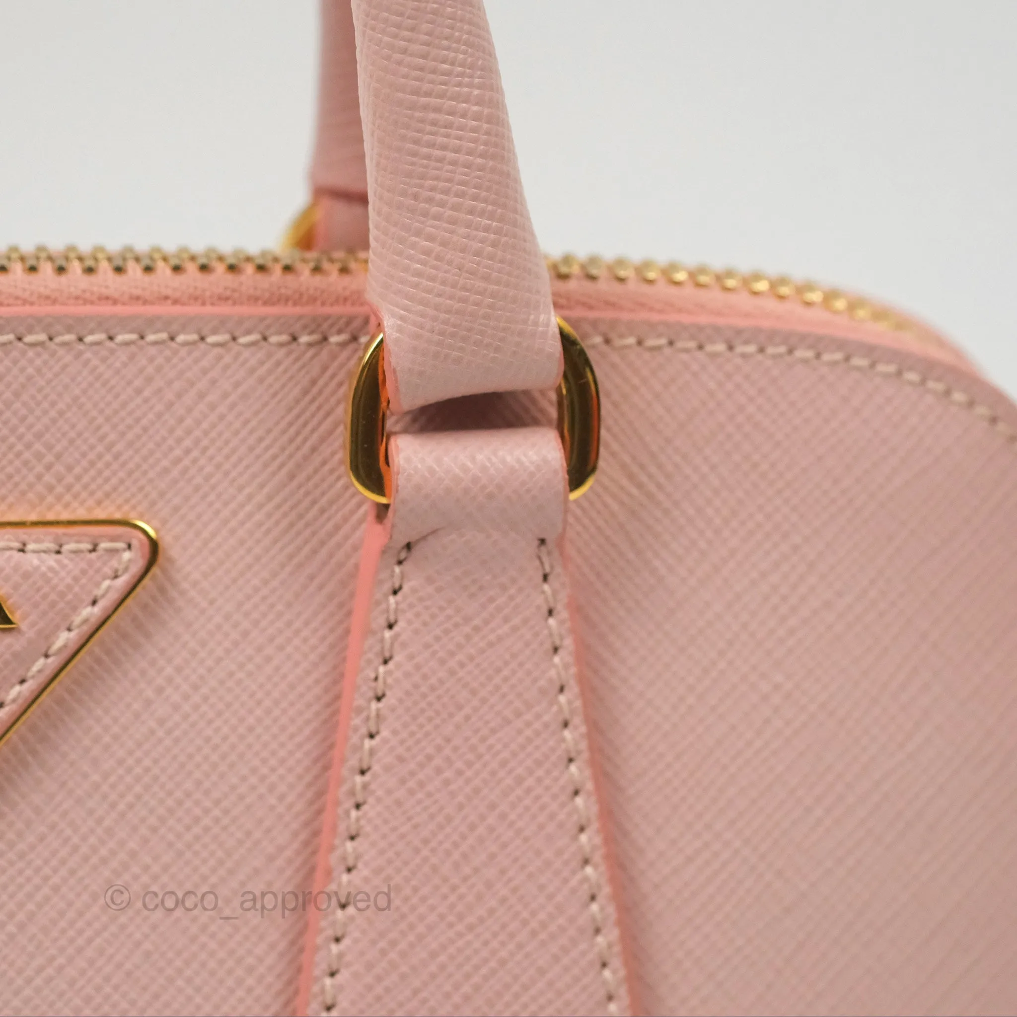 Prada Small Promenade Bag Saffiano Lux Light Pink