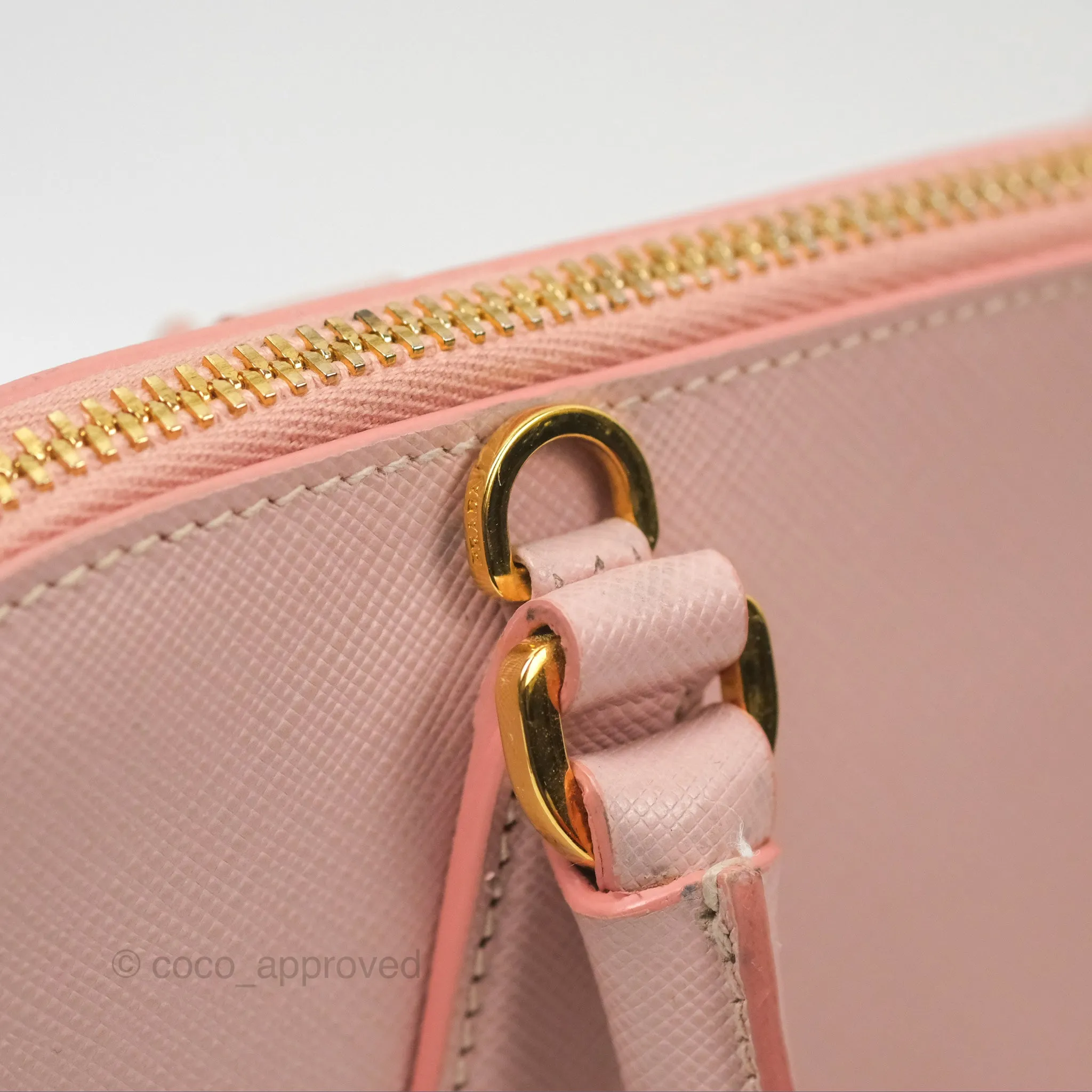 Prada Small Promenade Bag Saffiano Lux Light Pink