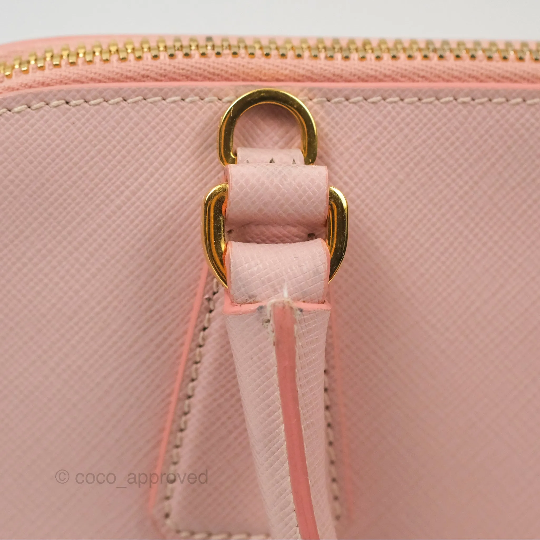 Prada Small Promenade Bag Saffiano Lux Light Pink