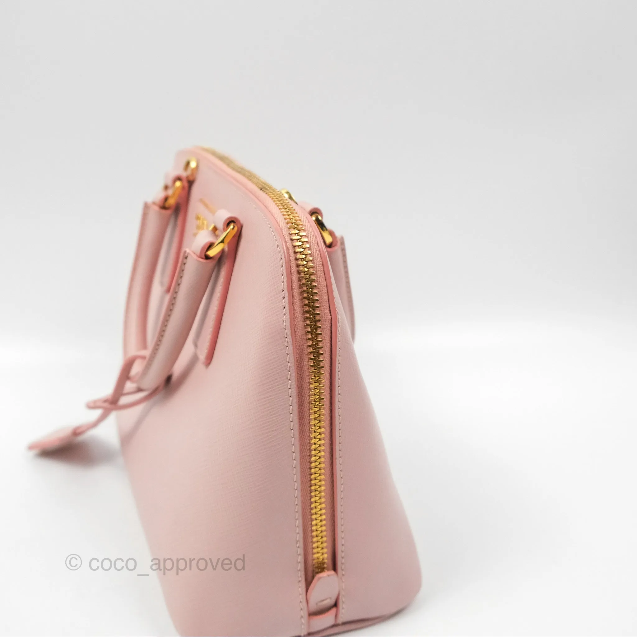 Prada Small Promenade Bag Saffiano Lux Light Pink