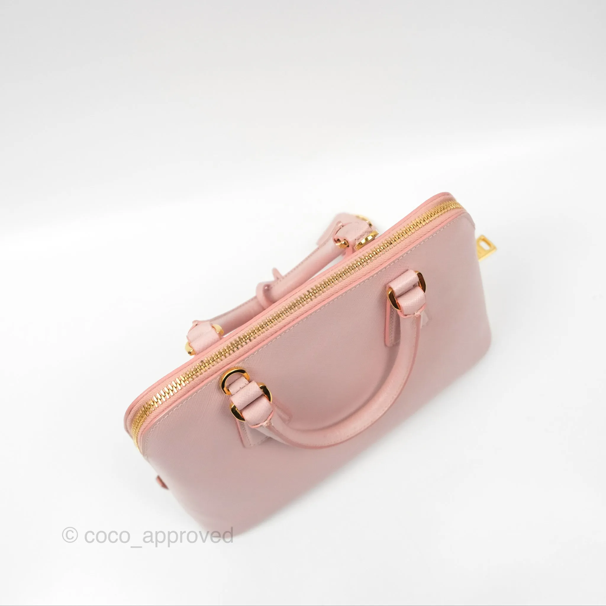 Prada Small Promenade Bag Saffiano Lux Light Pink