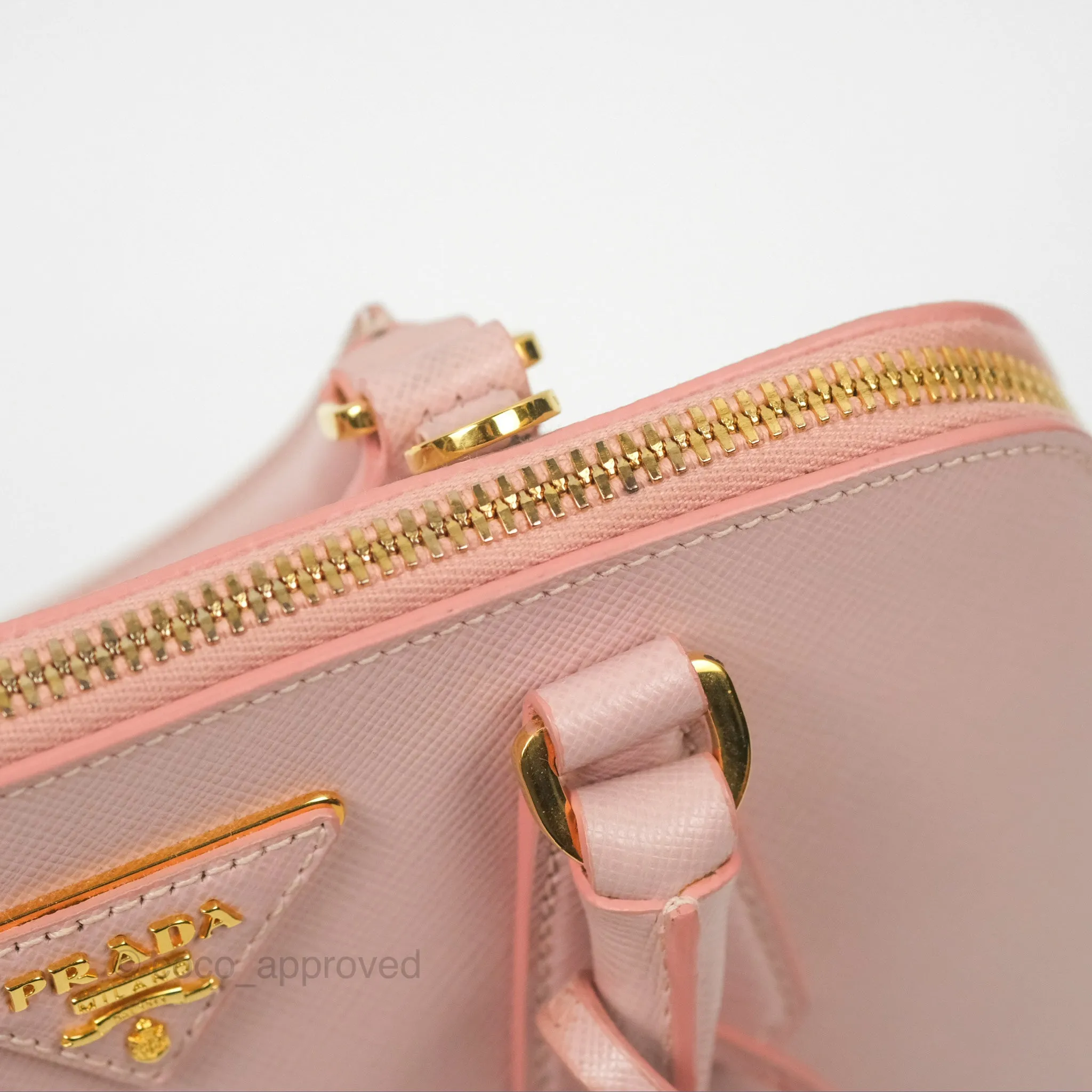 Prada Small Promenade Bag Saffiano Lux Light Pink