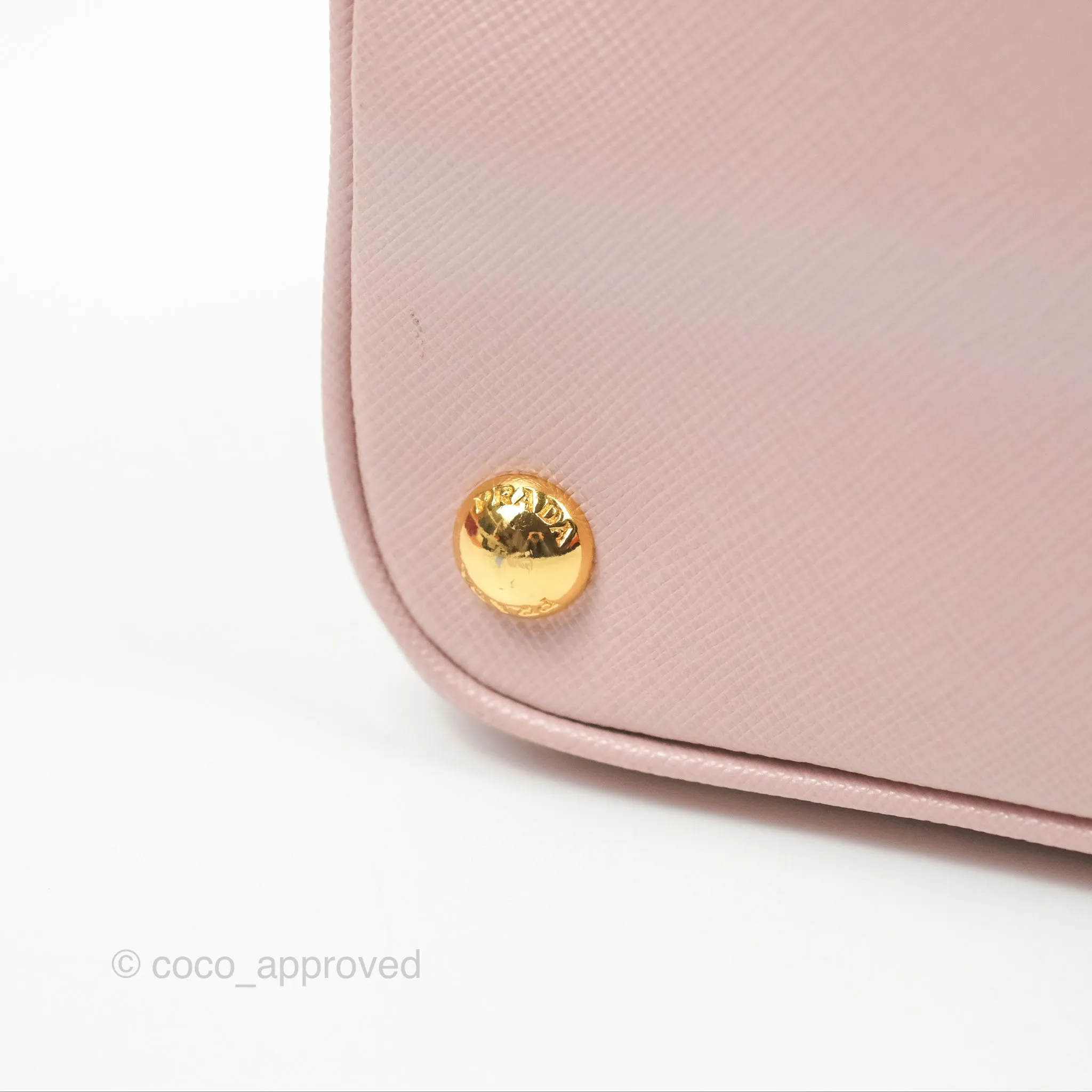 Prada Small Promenade Bag Saffiano Lux Light Pink