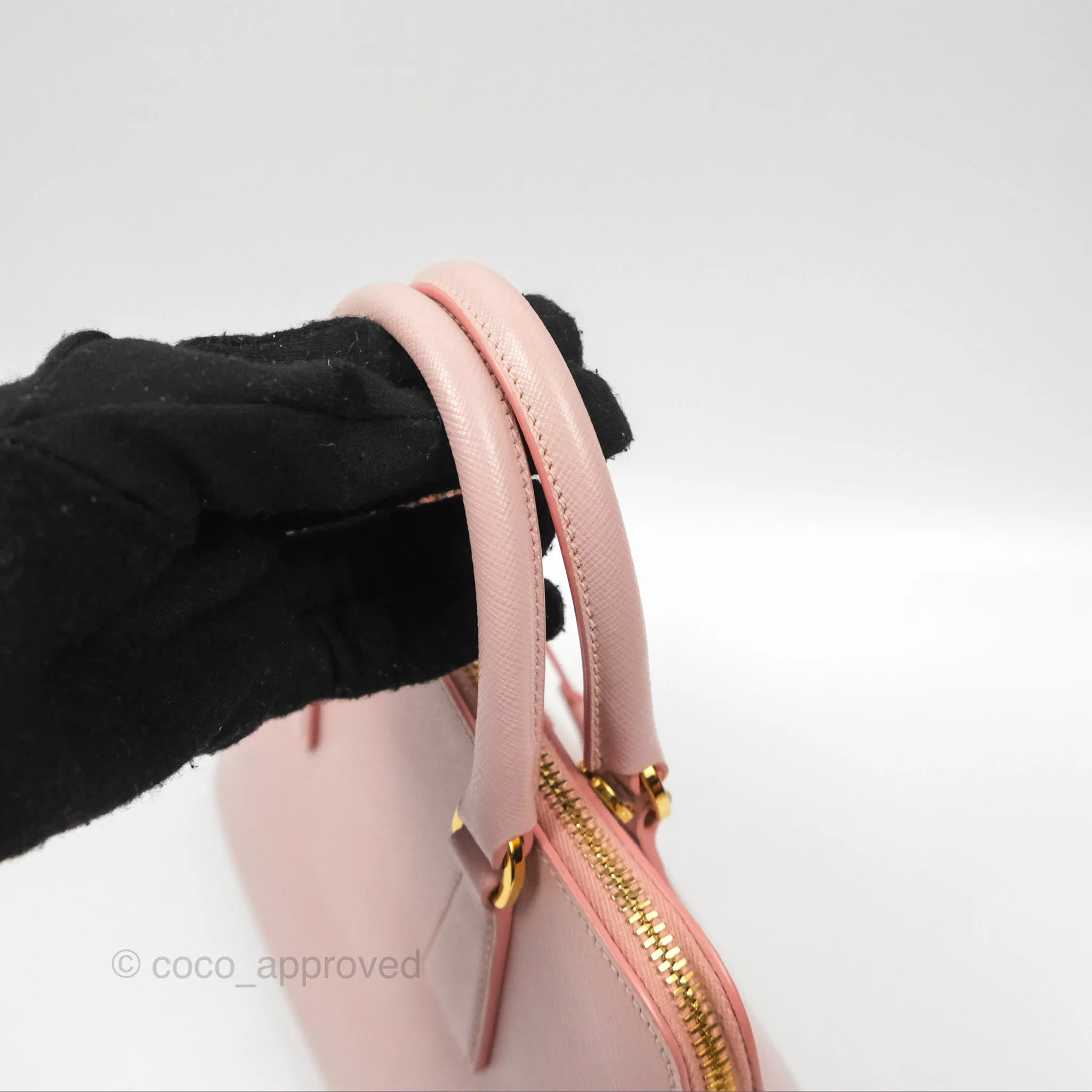 Prada Small Promenade Bag Saffiano Lux Light Pink
