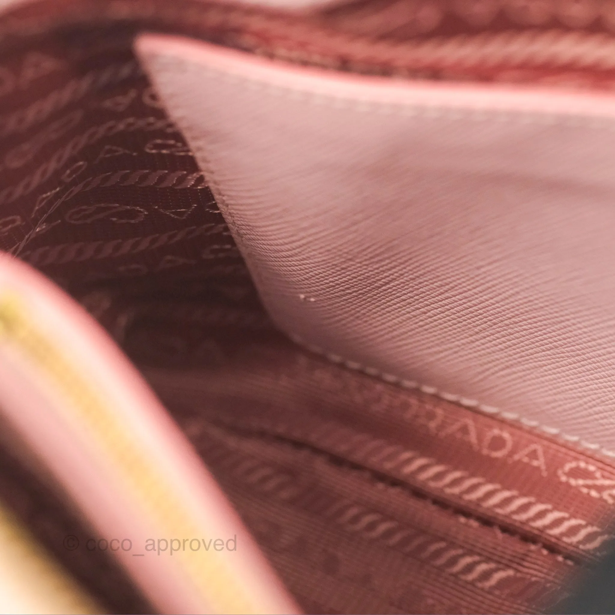 Prada Small Promenade Bag Saffiano Lux Light Pink