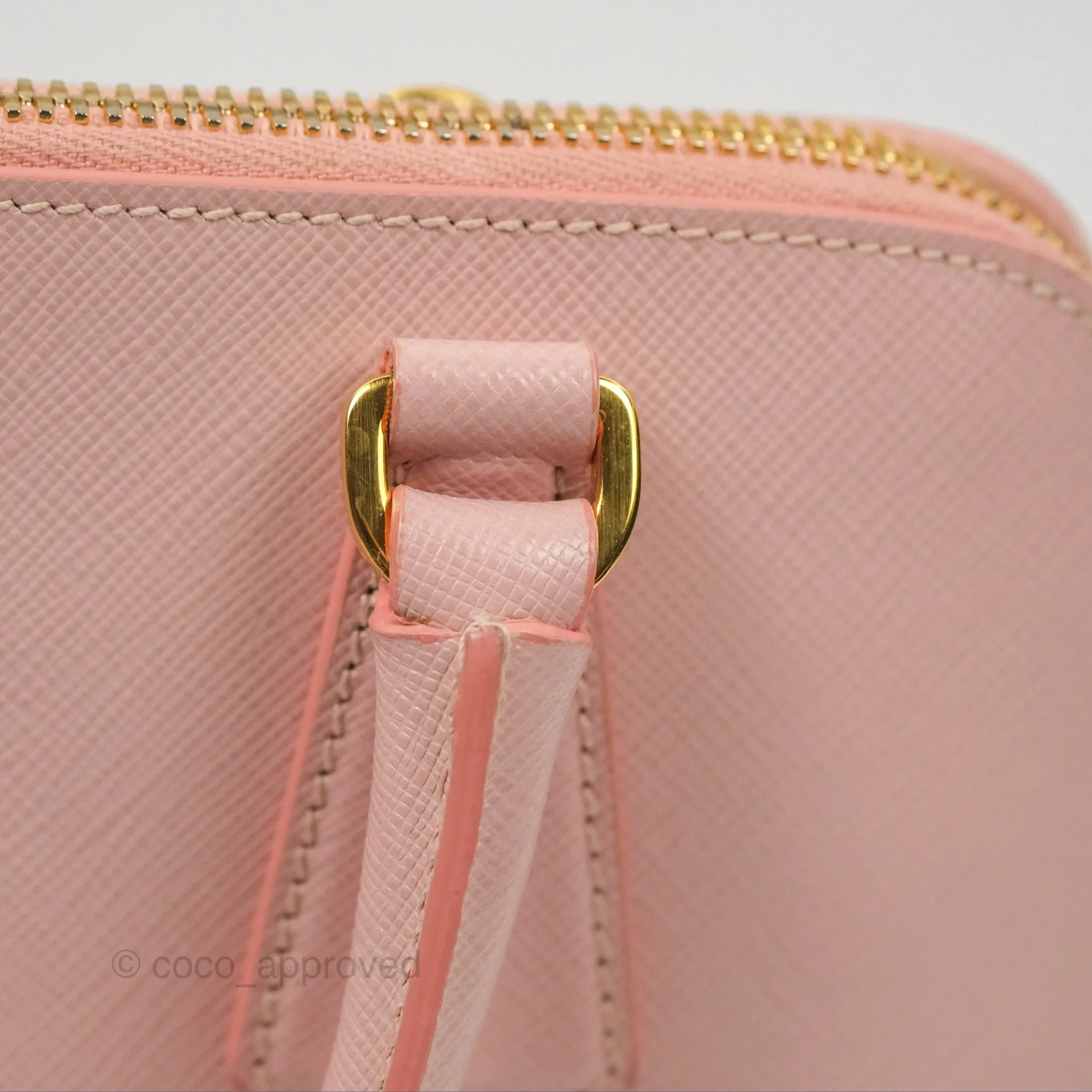 Prada Small Promenade Bag Saffiano Lux Light Pink