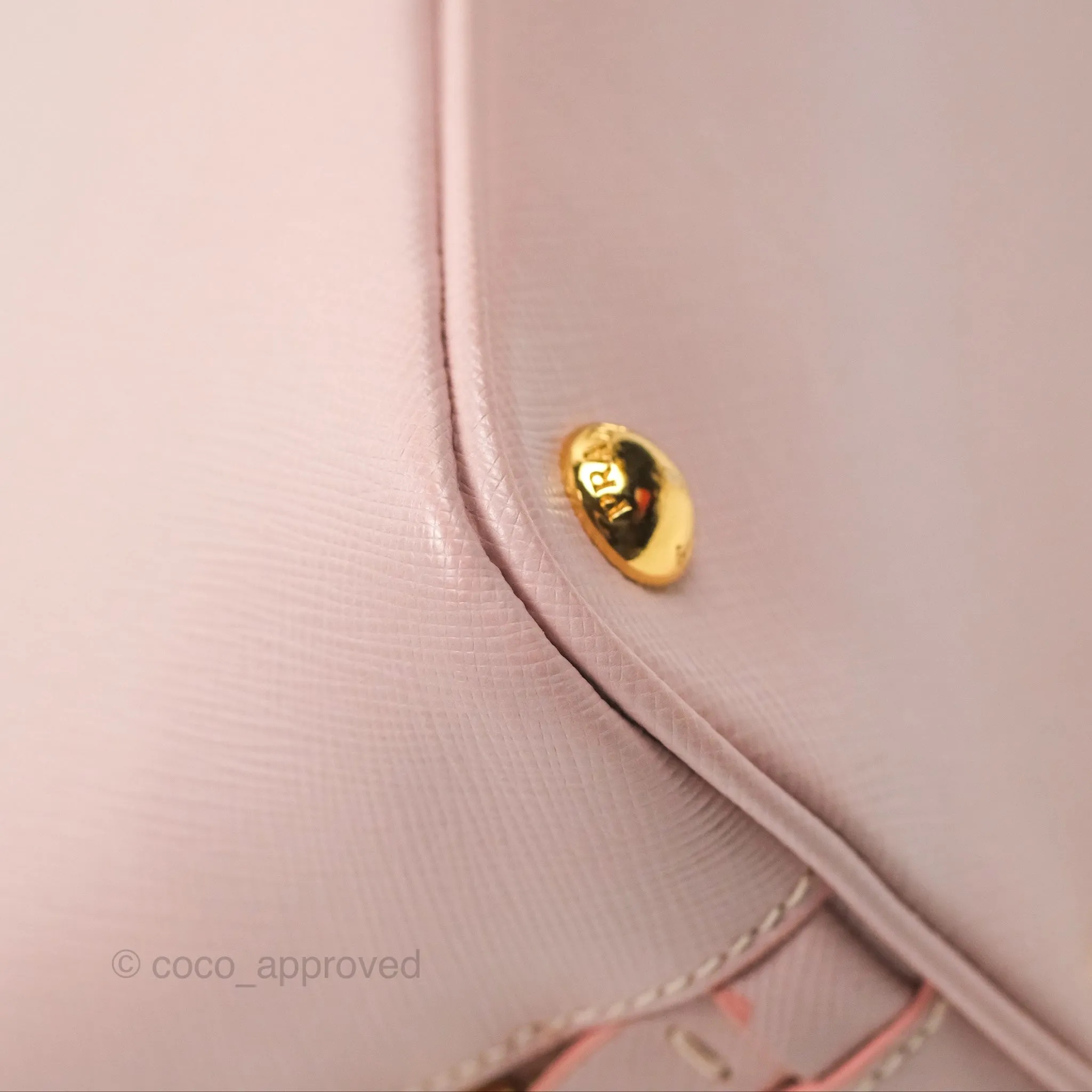 Prada Small Promenade Bag Saffiano Lux Light Pink