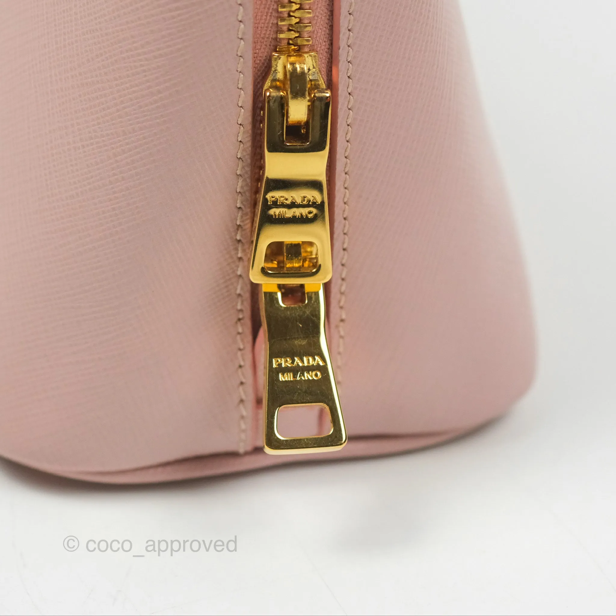 Prada Small Promenade Bag Saffiano Lux Light Pink