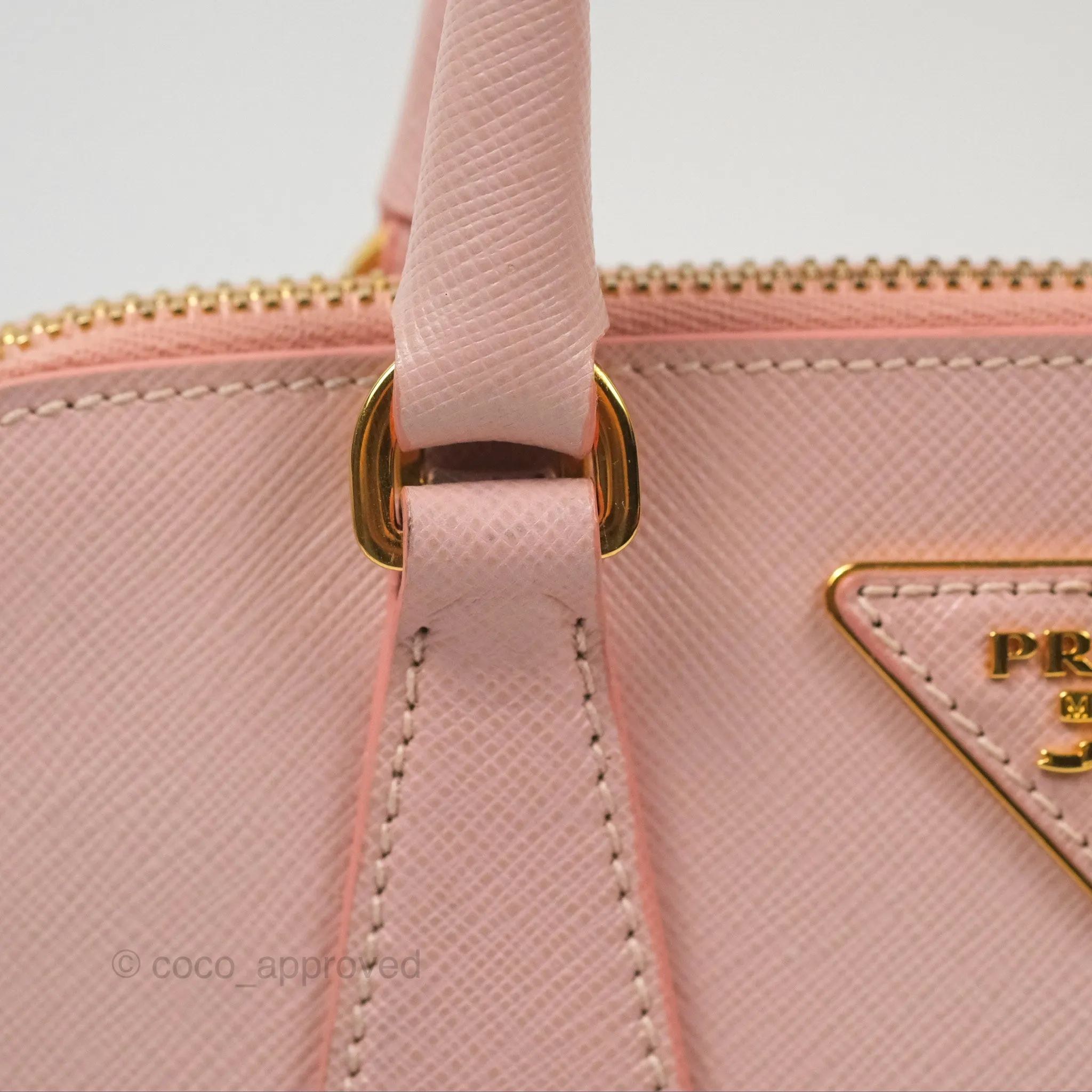 Prada Small Promenade Bag Saffiano Lux Light Pink