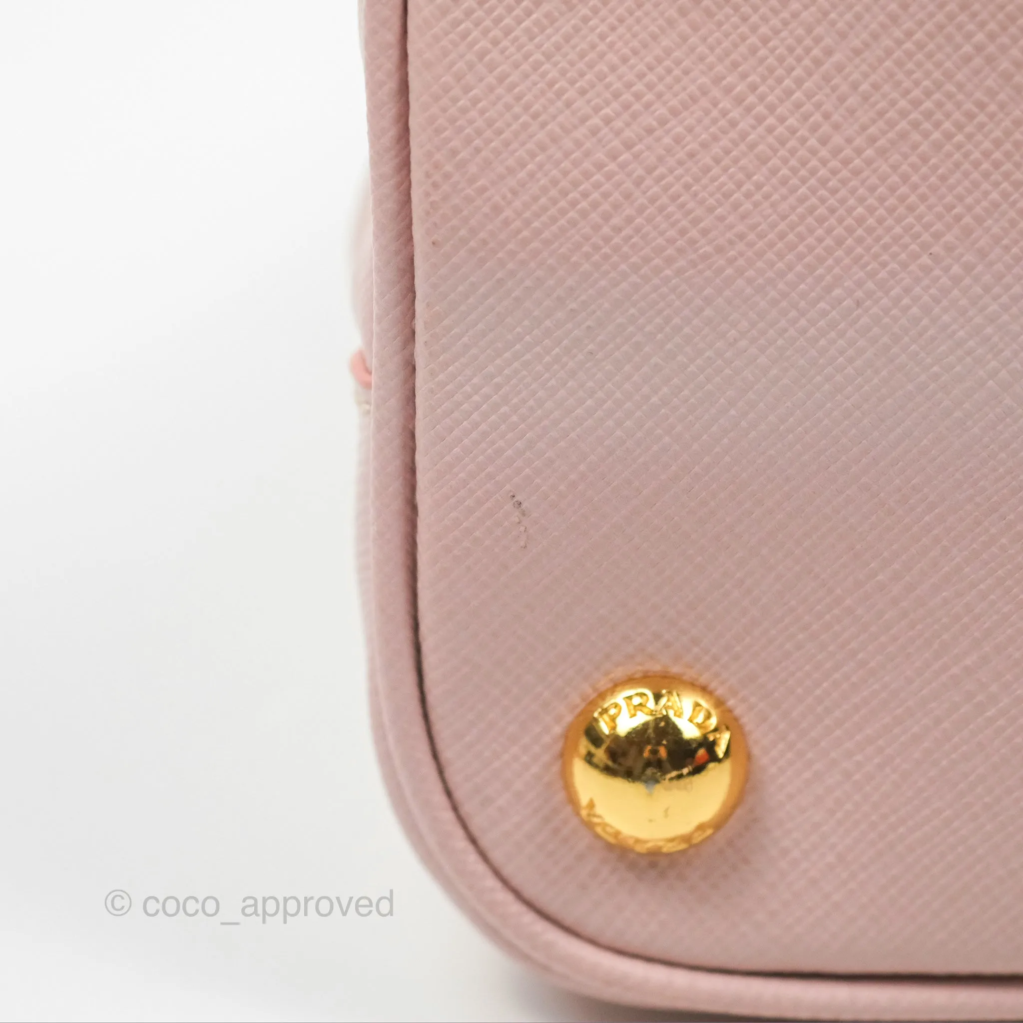 Prada Small Promenade Bag Saffiano Lux Light Pink