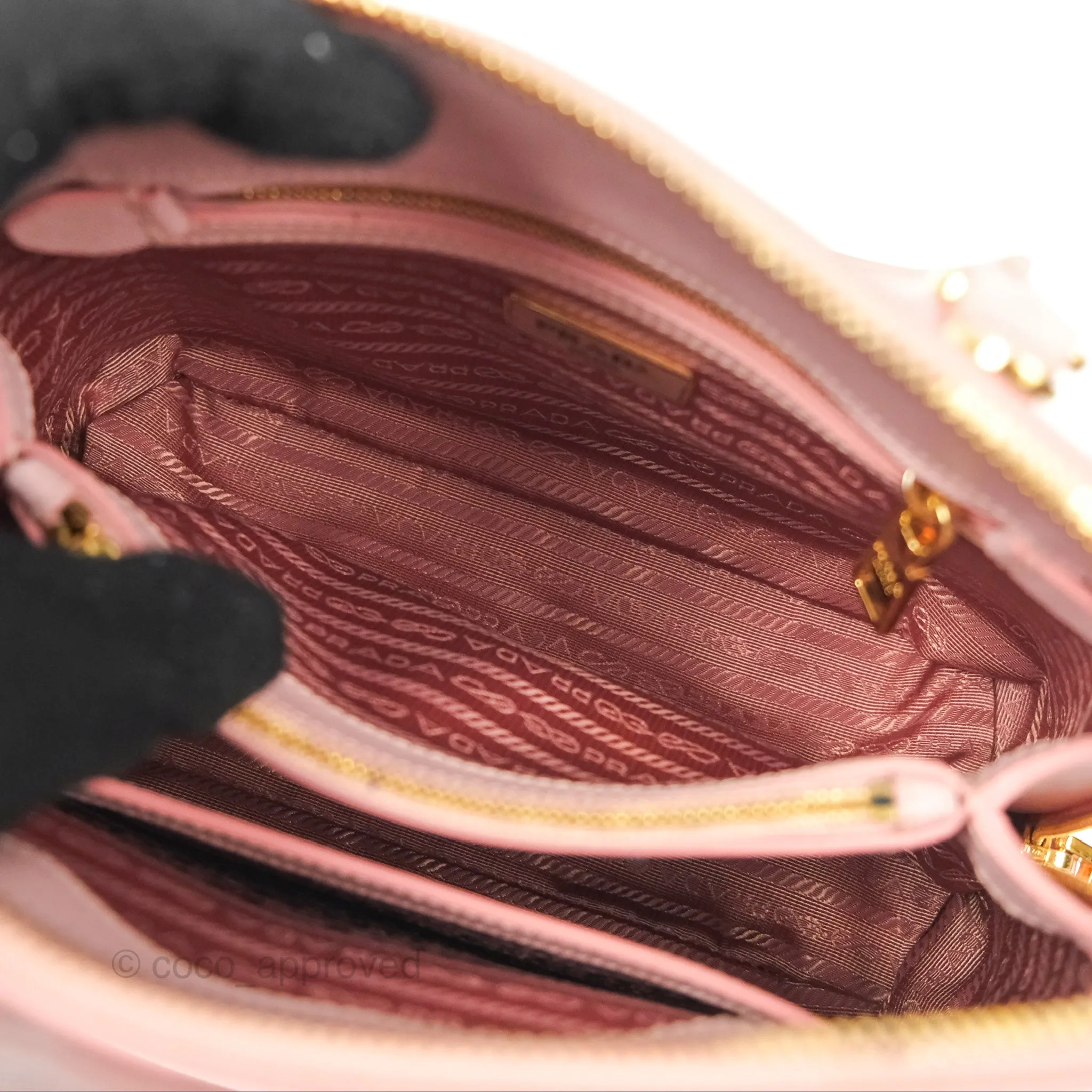 Prada Small Promenade Bag Saffiano Lux Light Pink