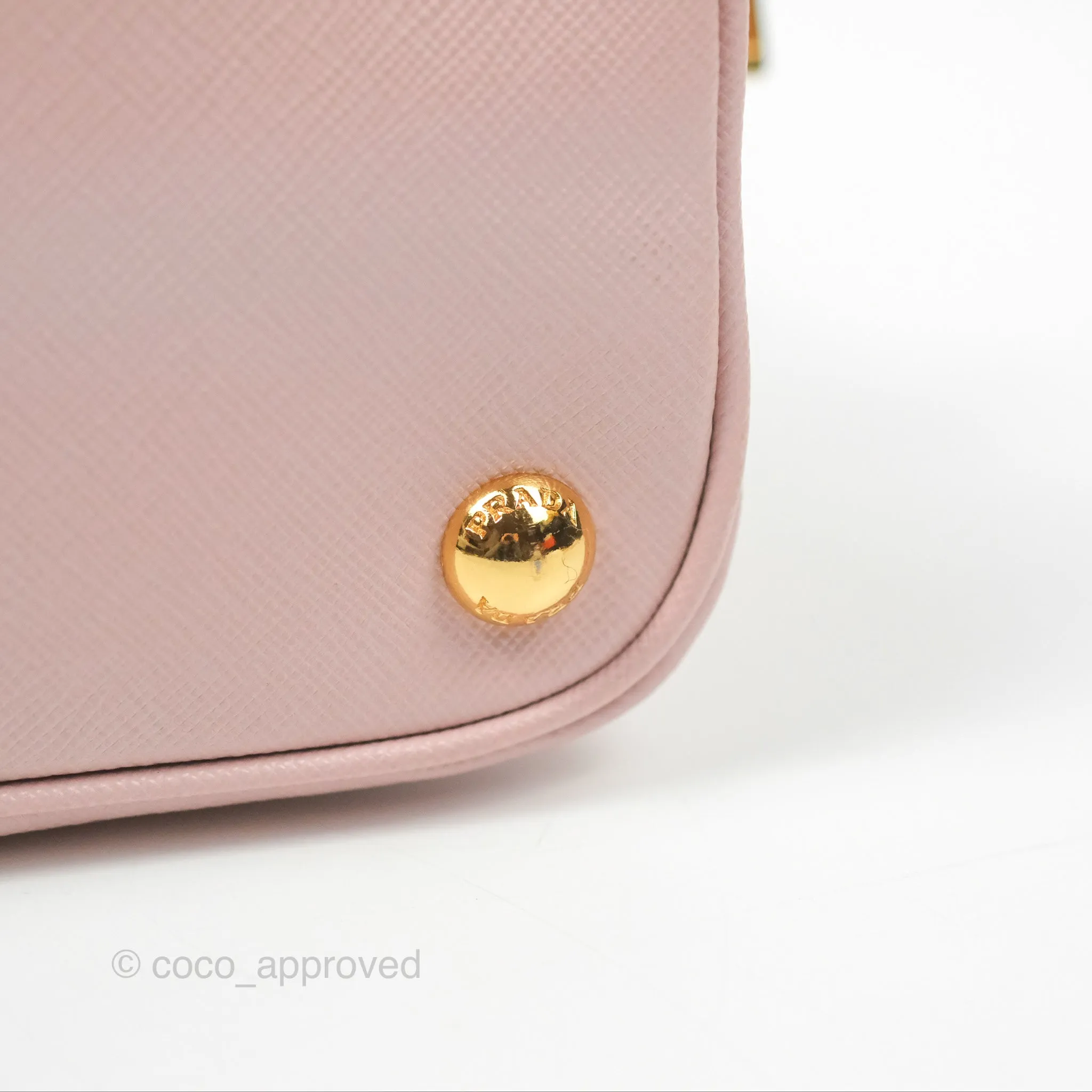 Prada Small Promenade Bag Saffiano Lux Light Pink