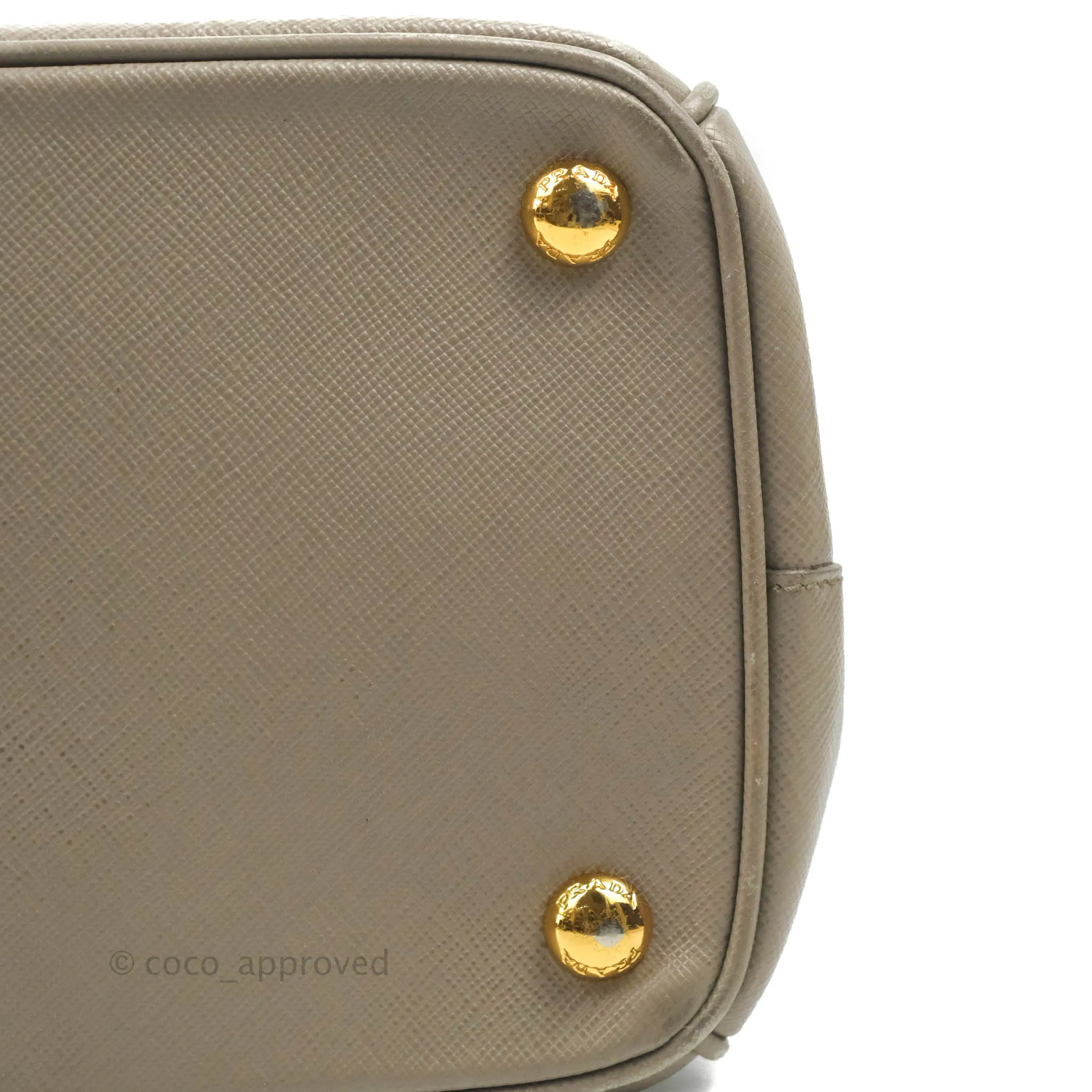Prada Small Saffiano Lux Galleria Bag Argilla