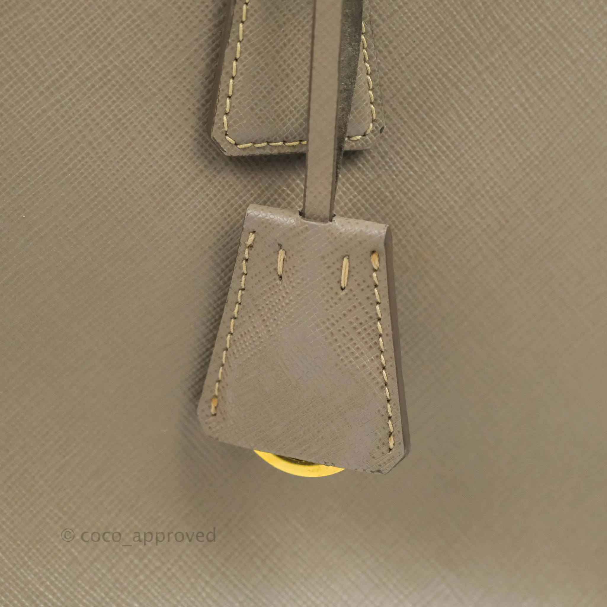 Prada Small Saffiano Lux Galleria Bag Argilla