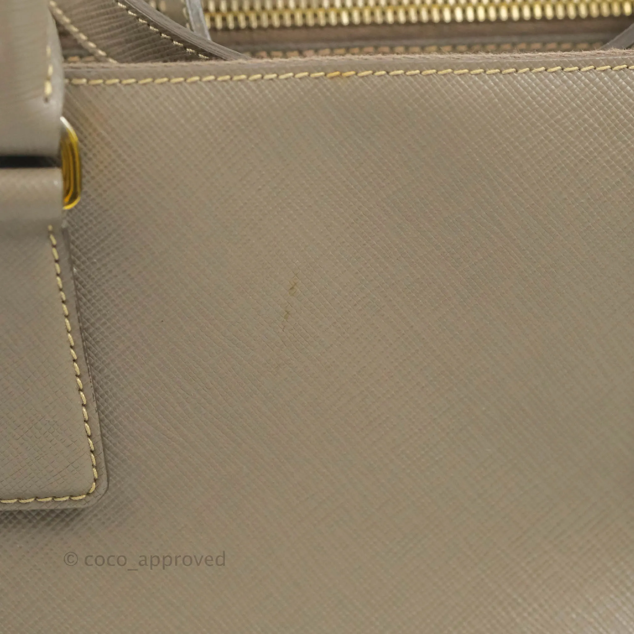 Prada Small Saffiano Lux Galleria Bag Argilla