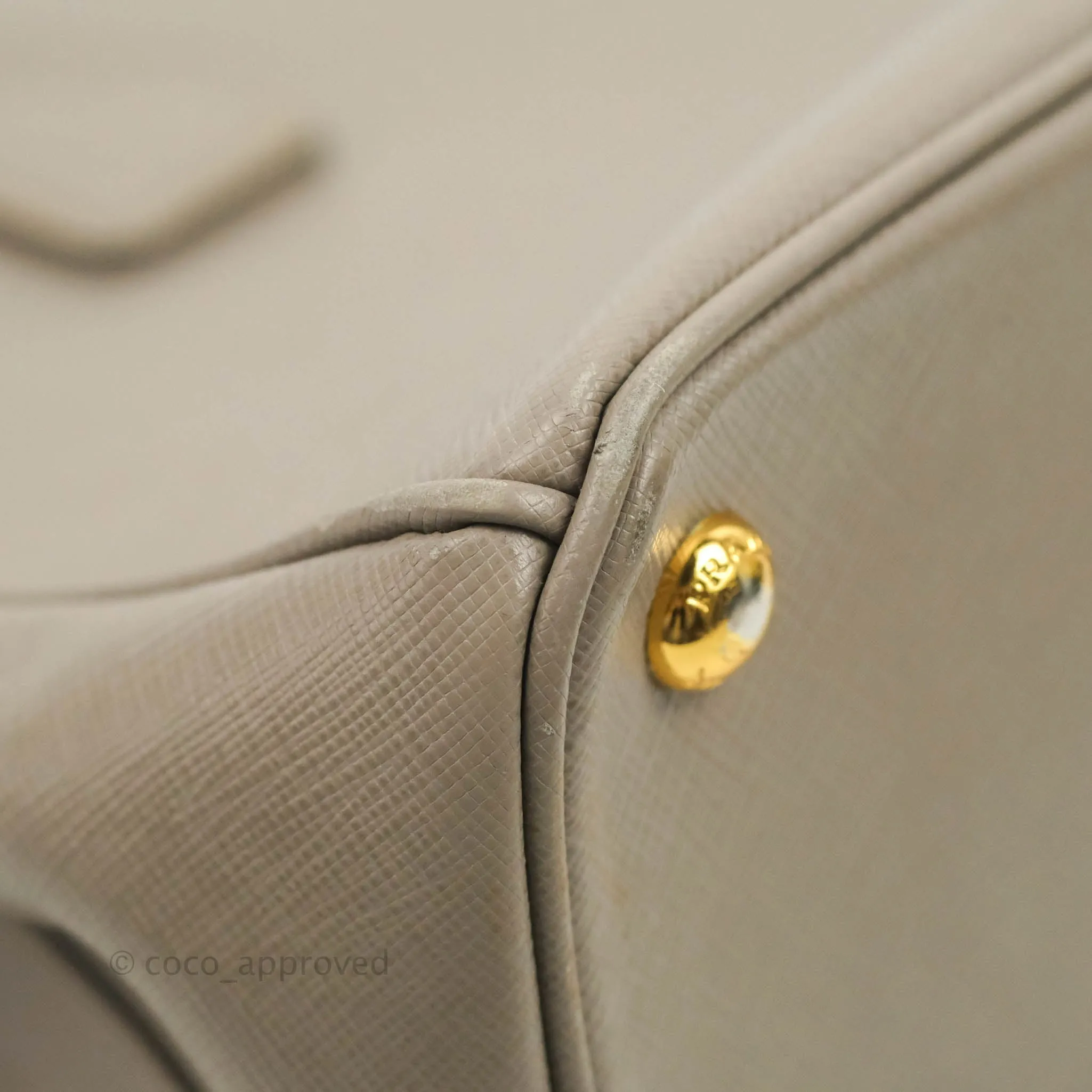 Prada Small Saffiano Lux Galleria Bag Argilla