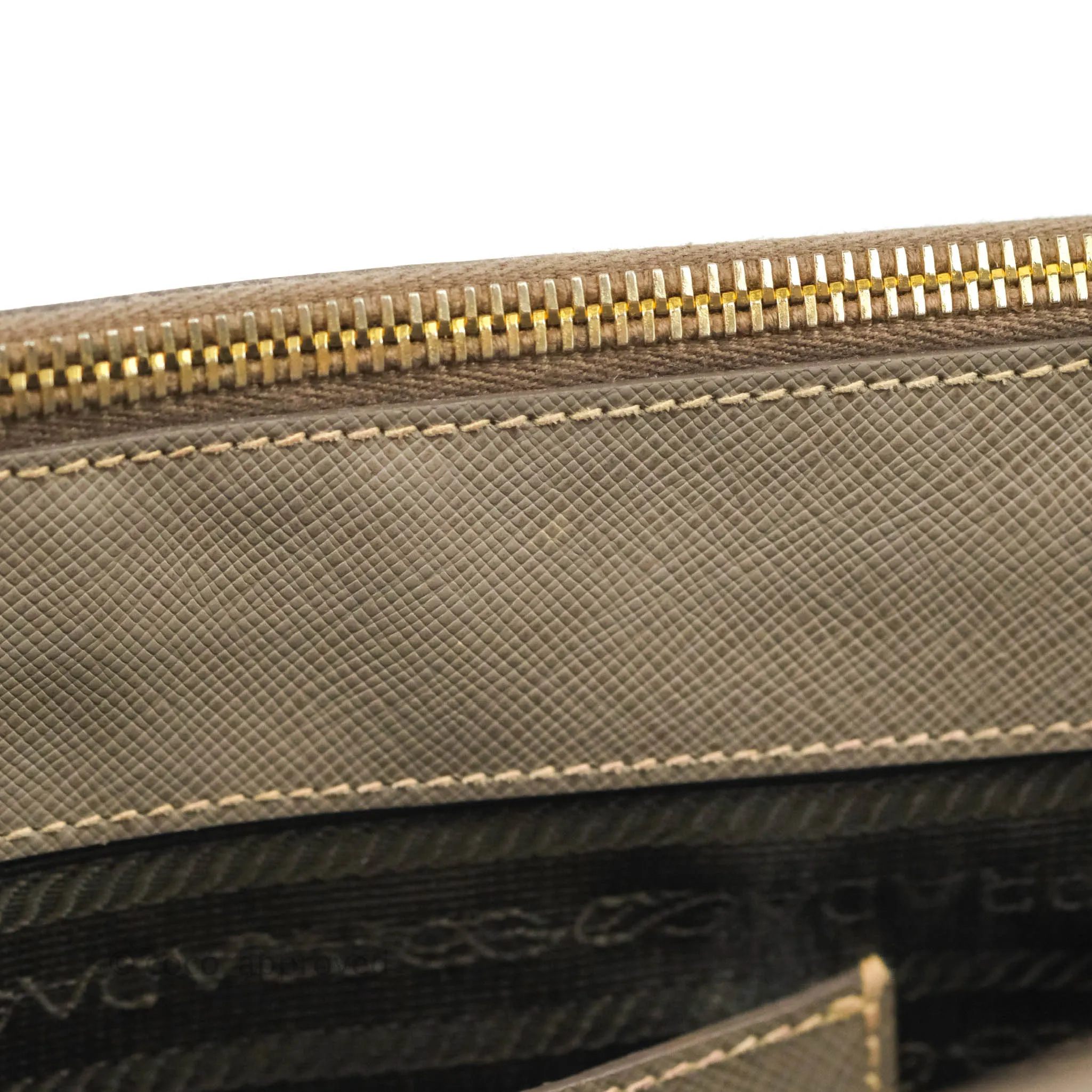 Prada Small Saffiano Lux Galleria Bag Argilla