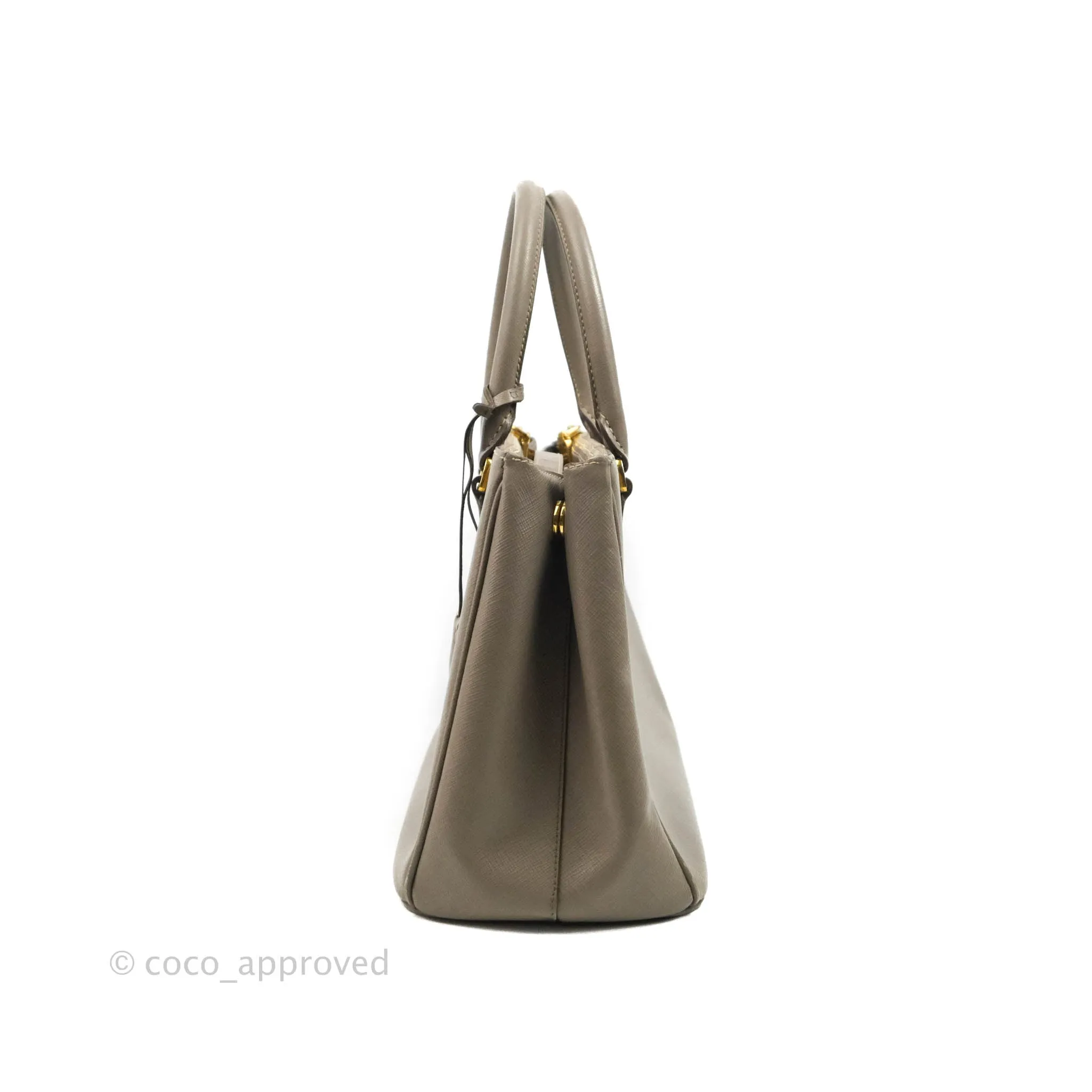 Prada Small Saffiano Lux Galleria Bag Argilla