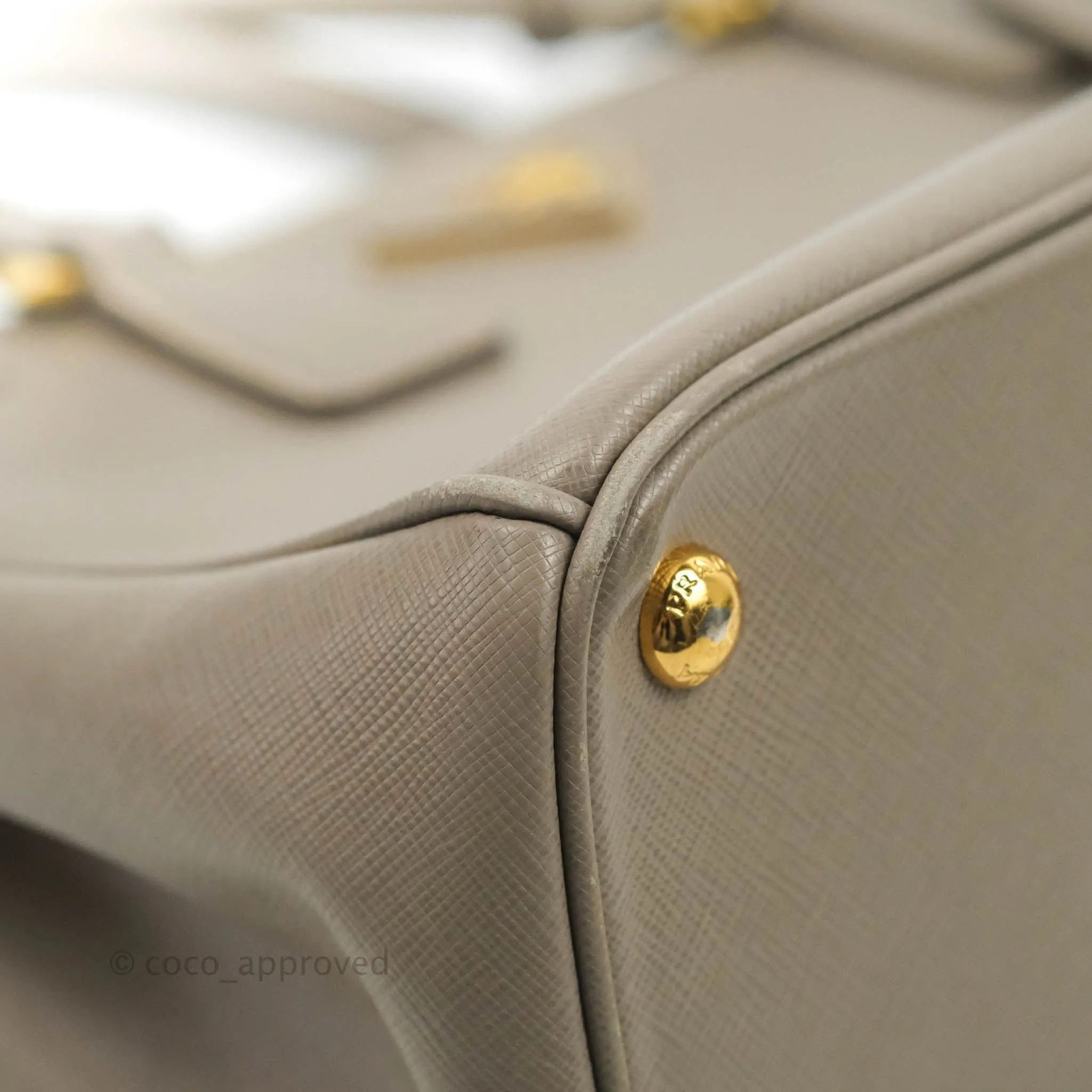 Prada Small Saffiano Lux Galleria Bag Argilla