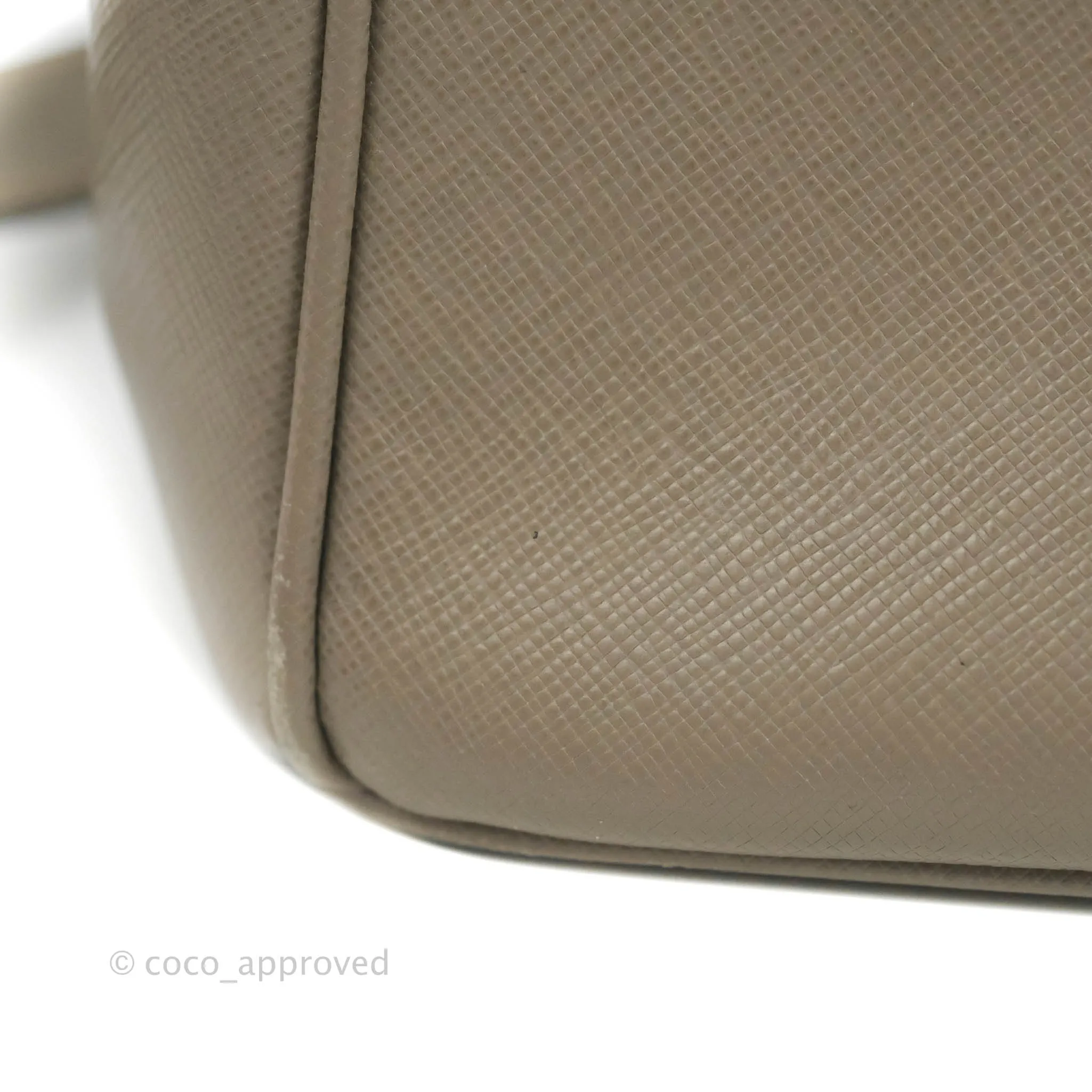 Prada Small Saffiano Lux Galleria Bag Argilla