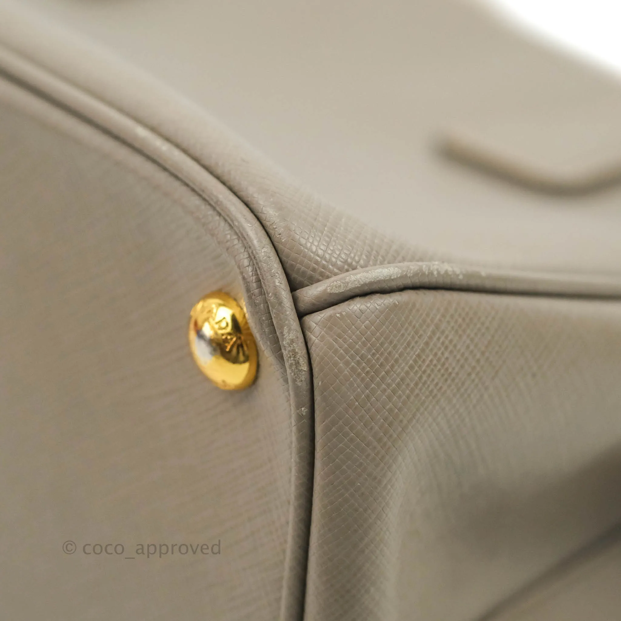 Prada Small Saffiano Lux Galleria Bag Argilla
