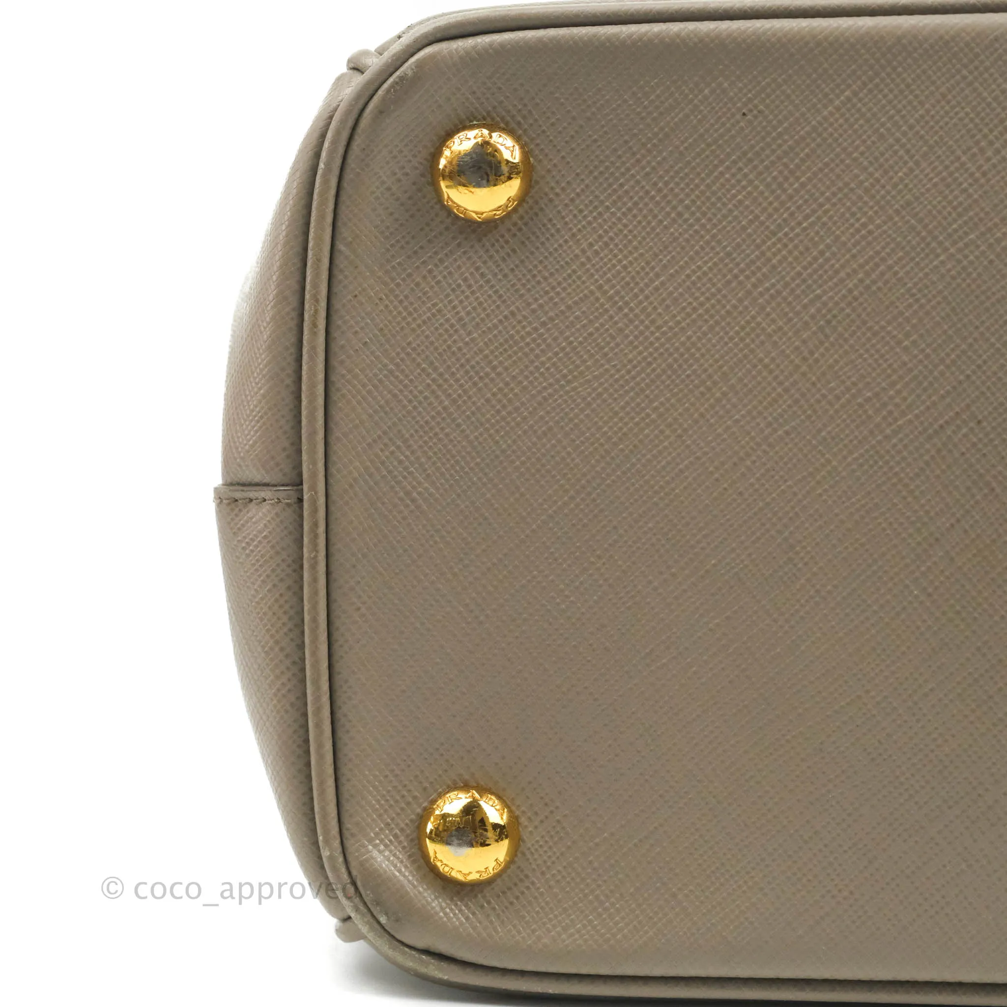 Prada Small Saffiano Lux Galleria Bag Argilla
