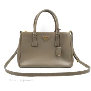 Prada Small Saffiano Lux Galleria Bag Argilla