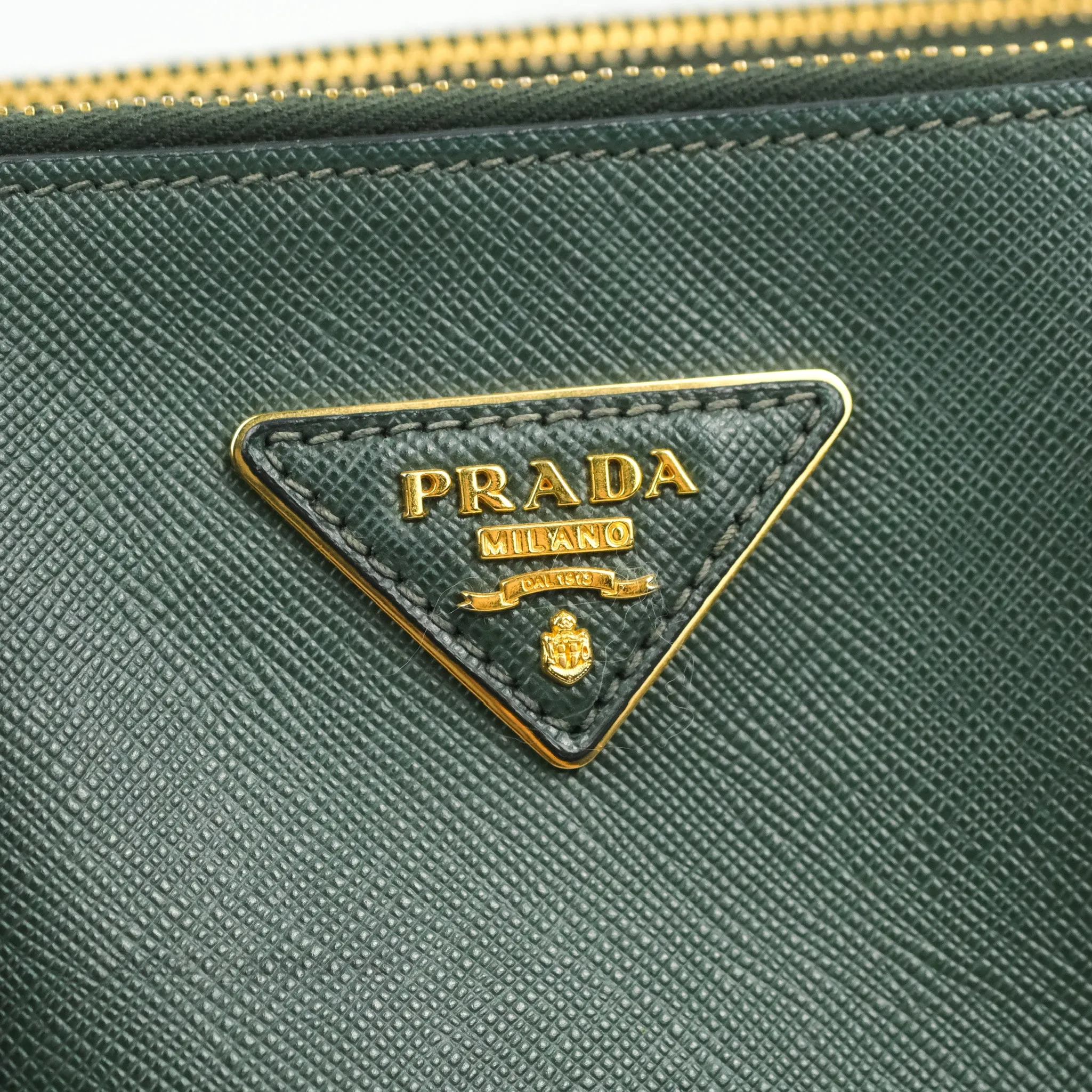 Prada Small Saffiano Lux Galleria Bag Emerald