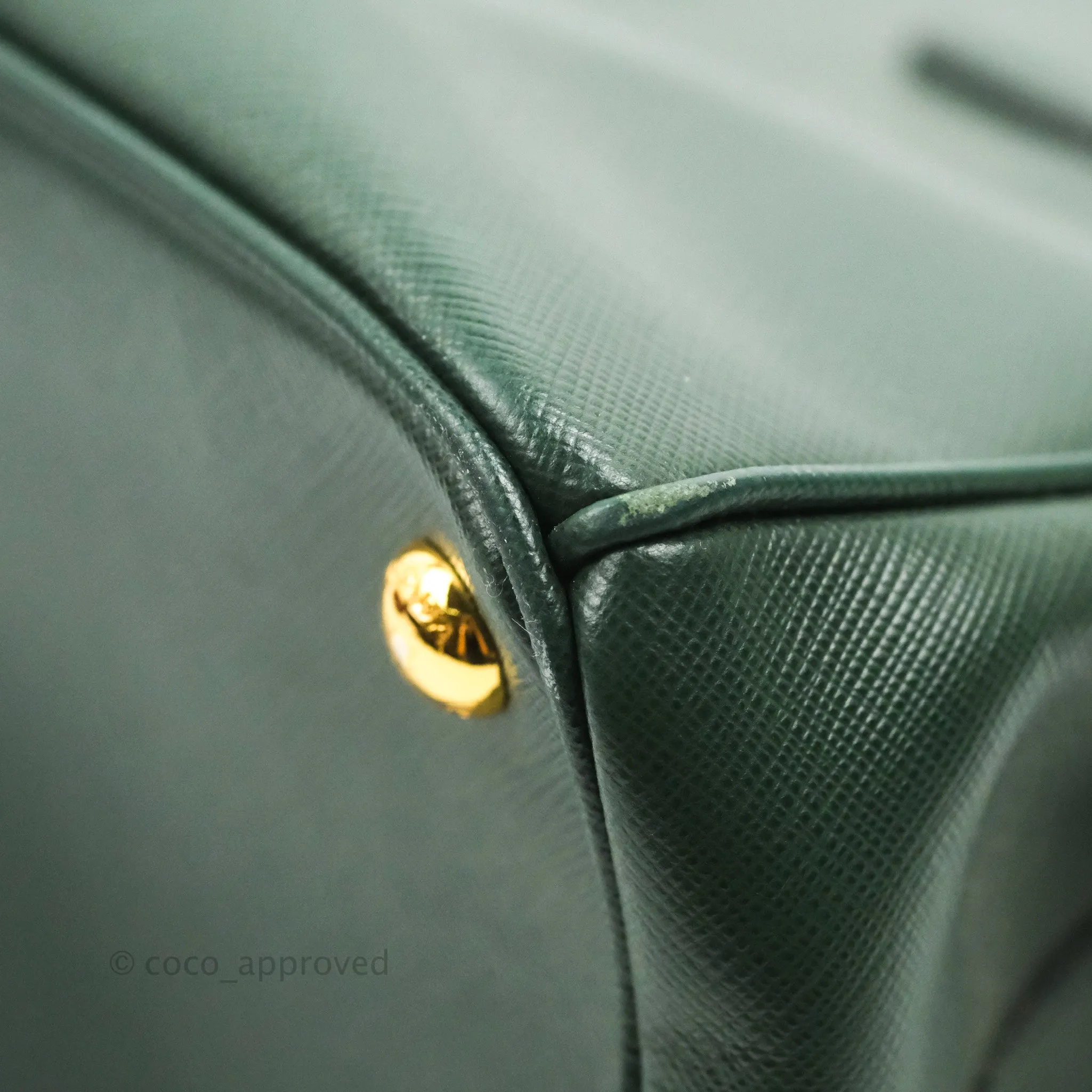 Prada Small Saffiano Lux Galleria Bag Emerald