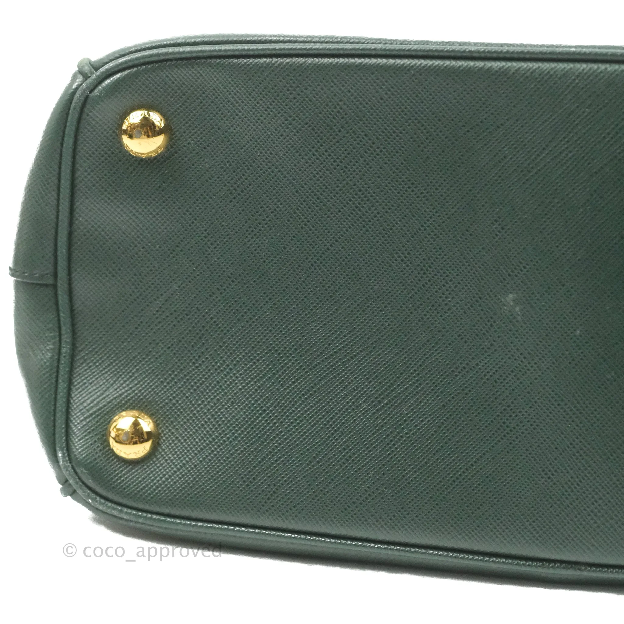 Prada Small Saffiano Lux Galleria Bag Emerald