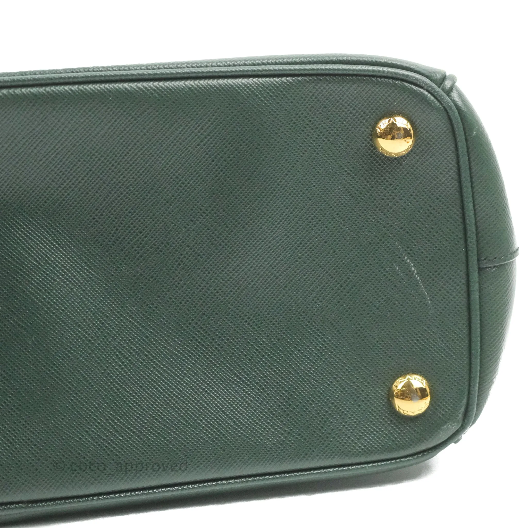 Prada Small Saffiano Lux Galleria Bag Emerald