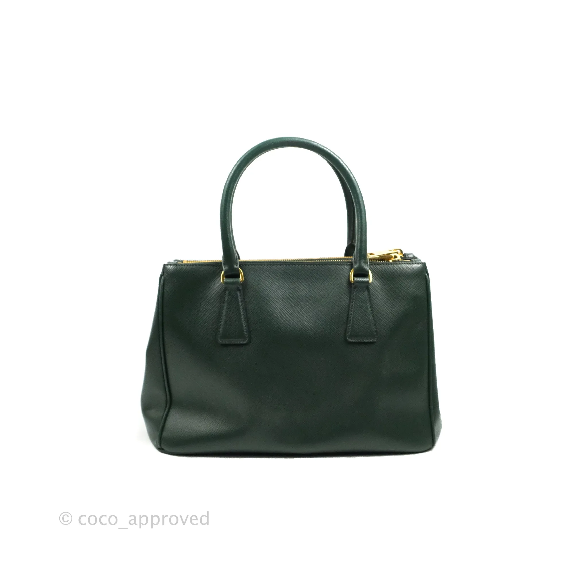 Prada Small Saffiano Lux Galleria Bag Emerald