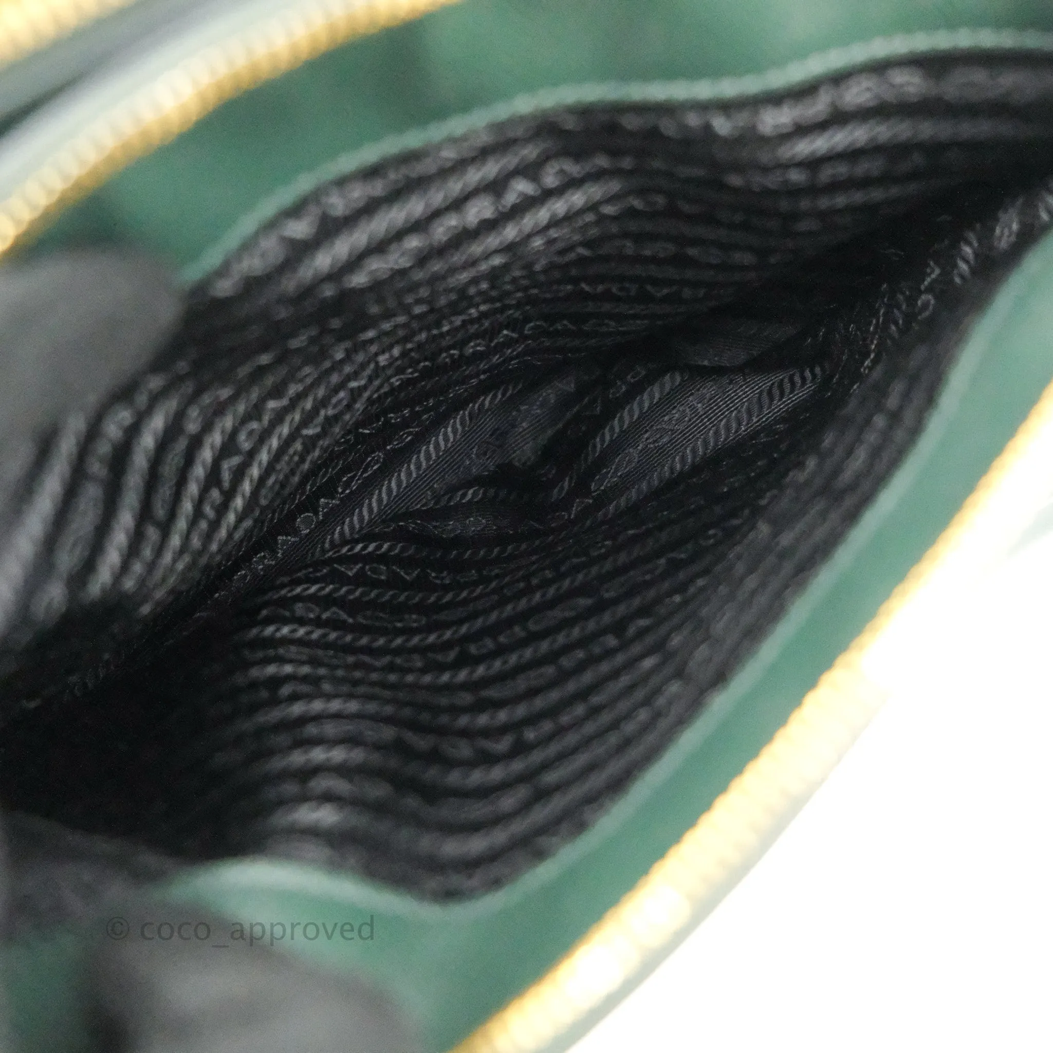 Prada Small Saffiano Lux Galleria Bag Emerald