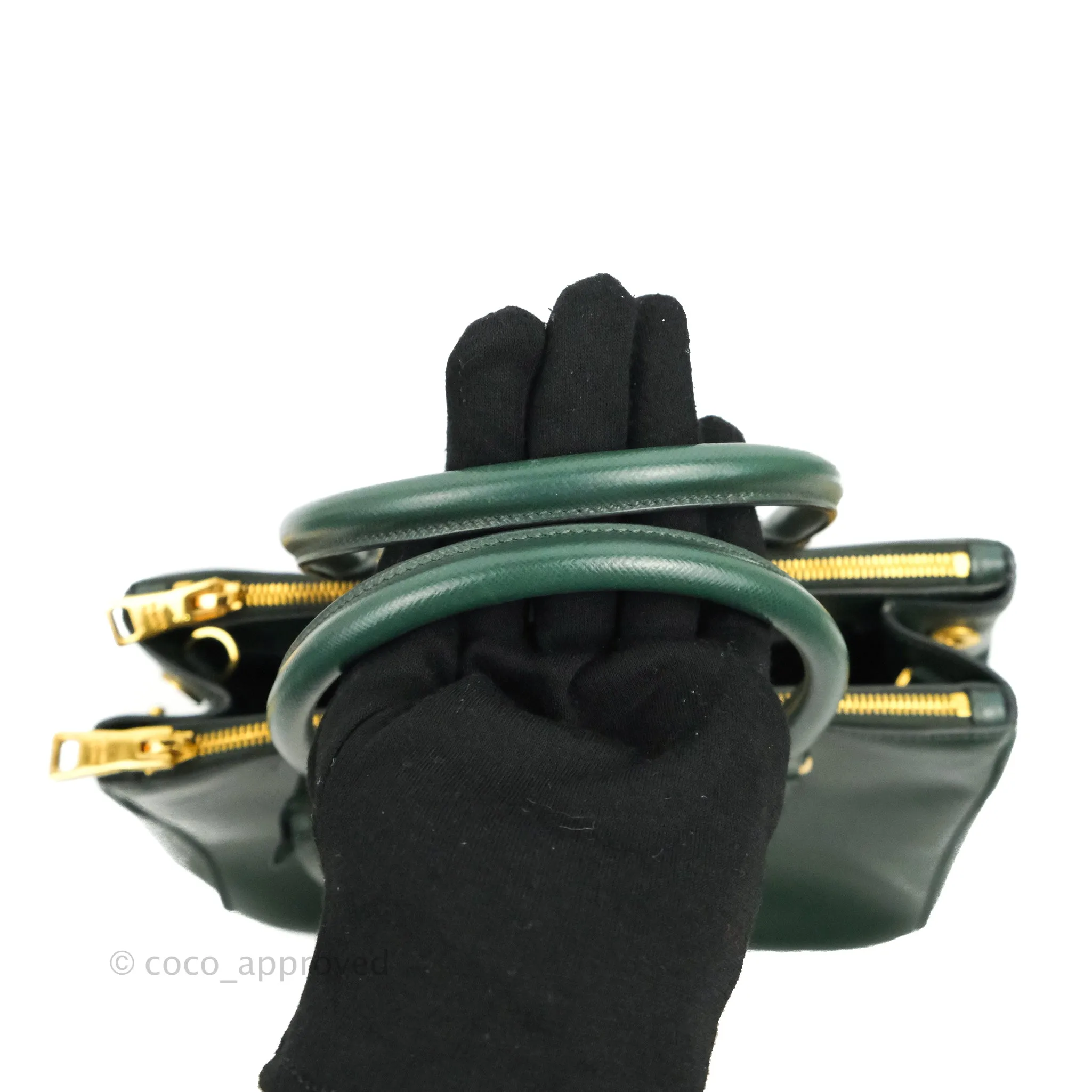 Prada Small Saffiano Lux Galleria Bag Emerald