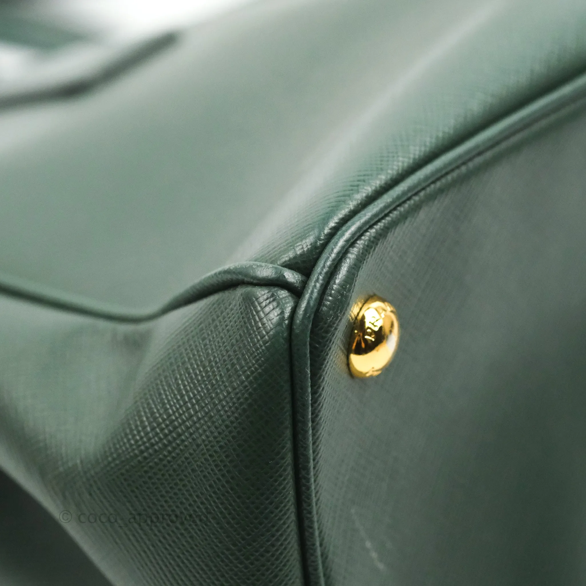Prada Small Saffiano Lux Galleria Bag Emerald