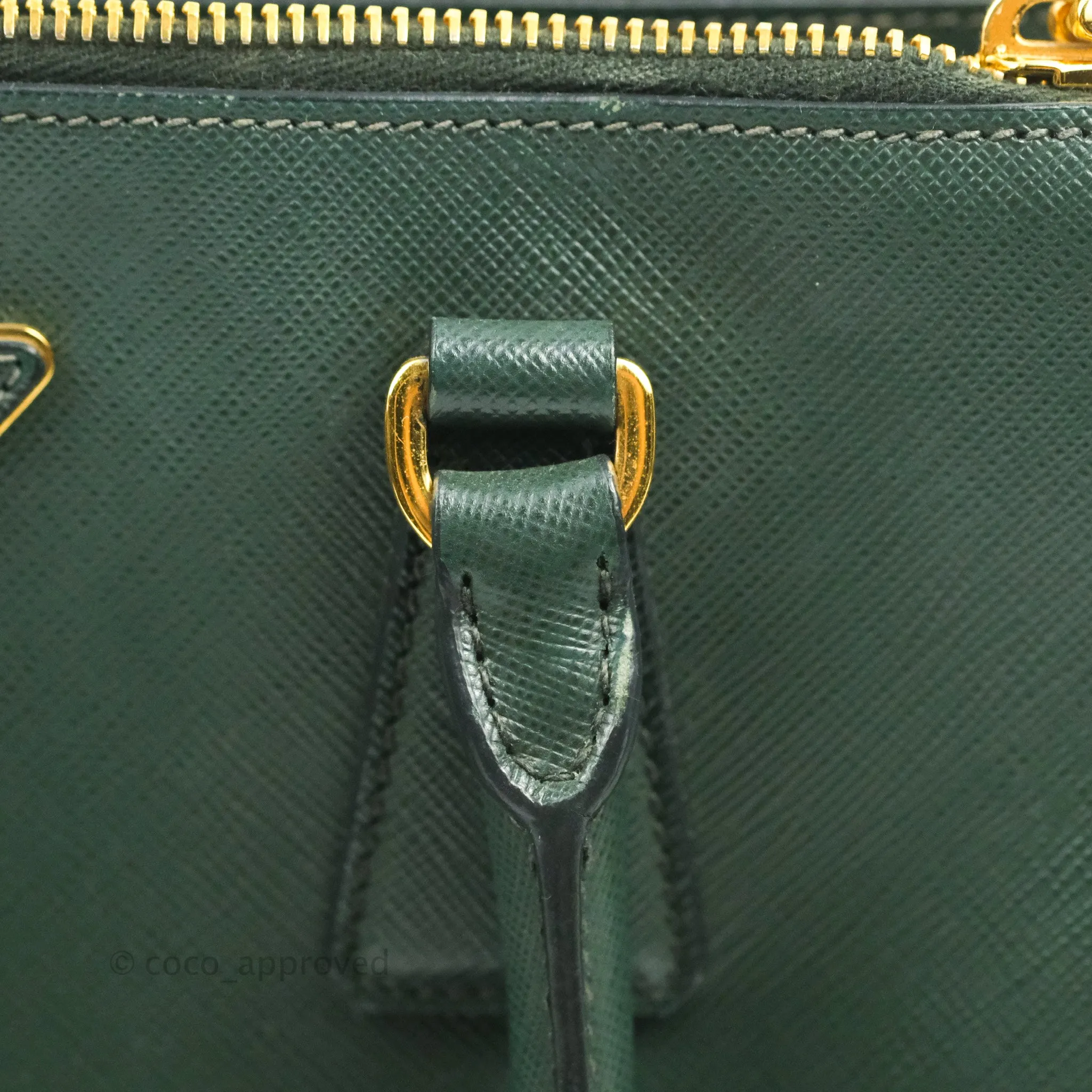 Prada Small Saffiano Lux Galleria Bag Emerald