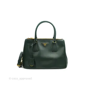 Prada Small Saffiano Lux Galleria Bag Emerald