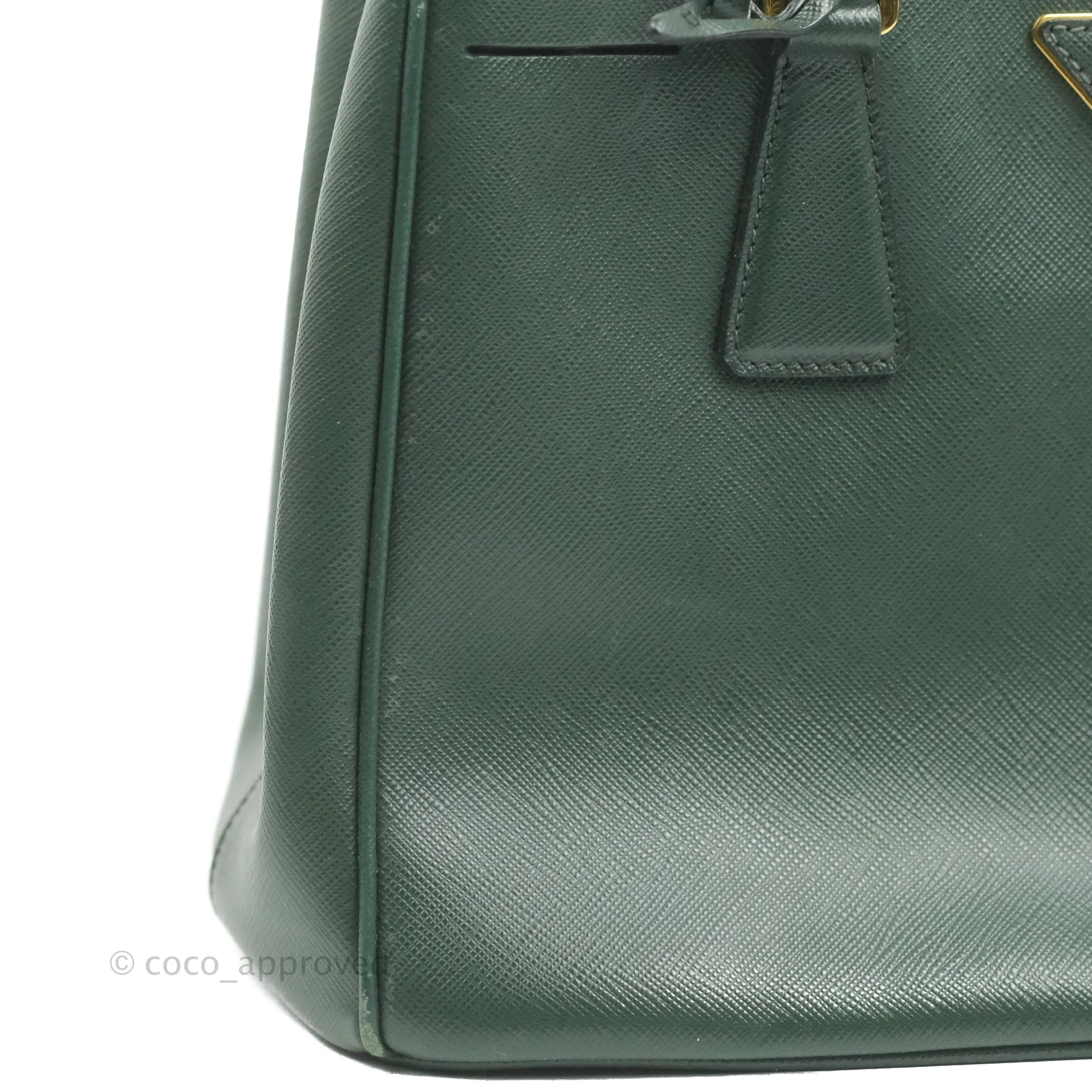 Prada Small Saffiano Lux Galleria Bag Emerald