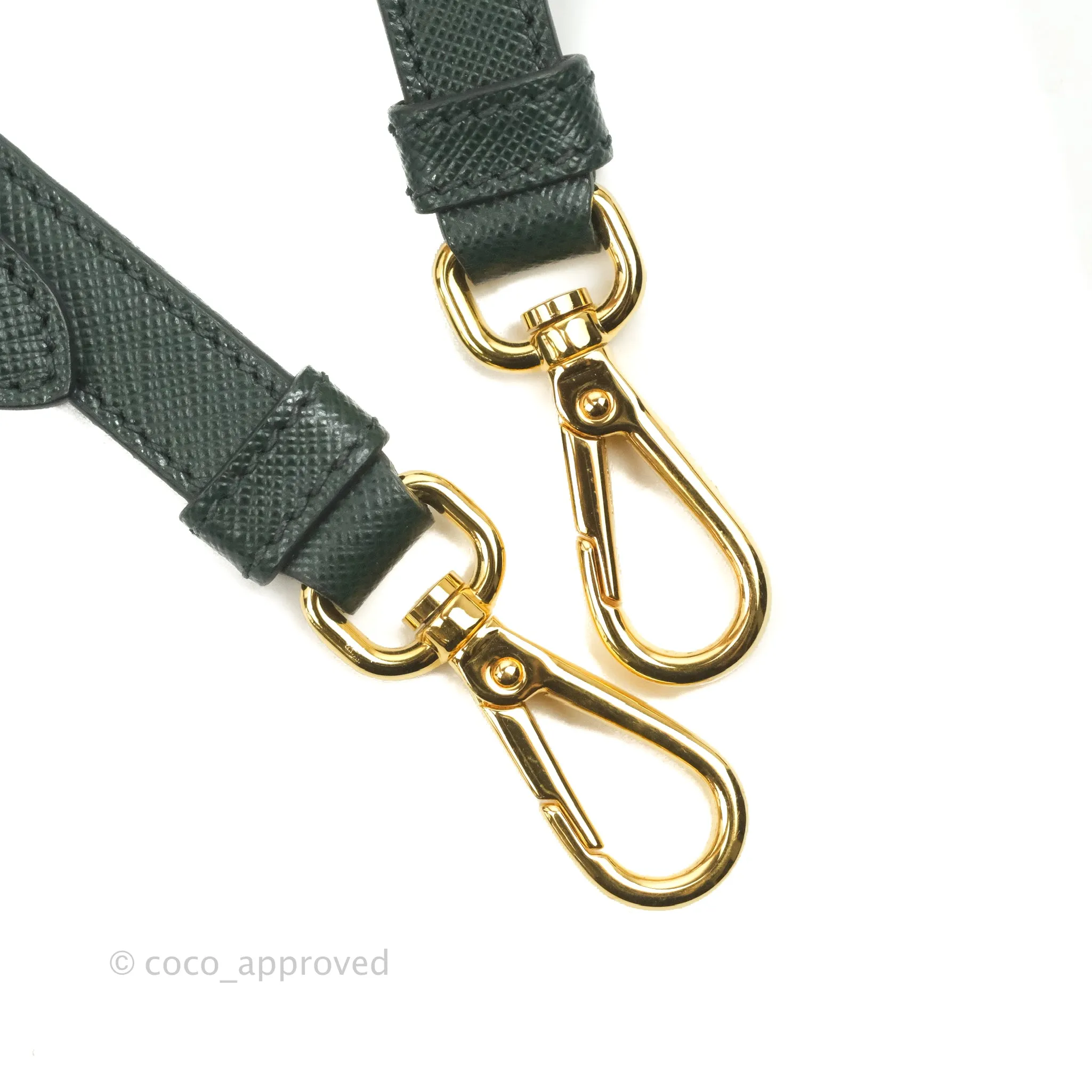 Prada Small Saffiano Lux Galleria Bag Emerald