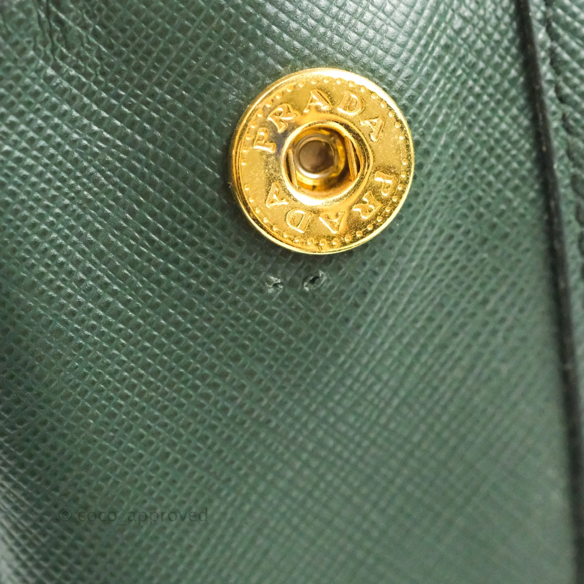 Prada Small Saffiano Lux Galleria Bag Emerald