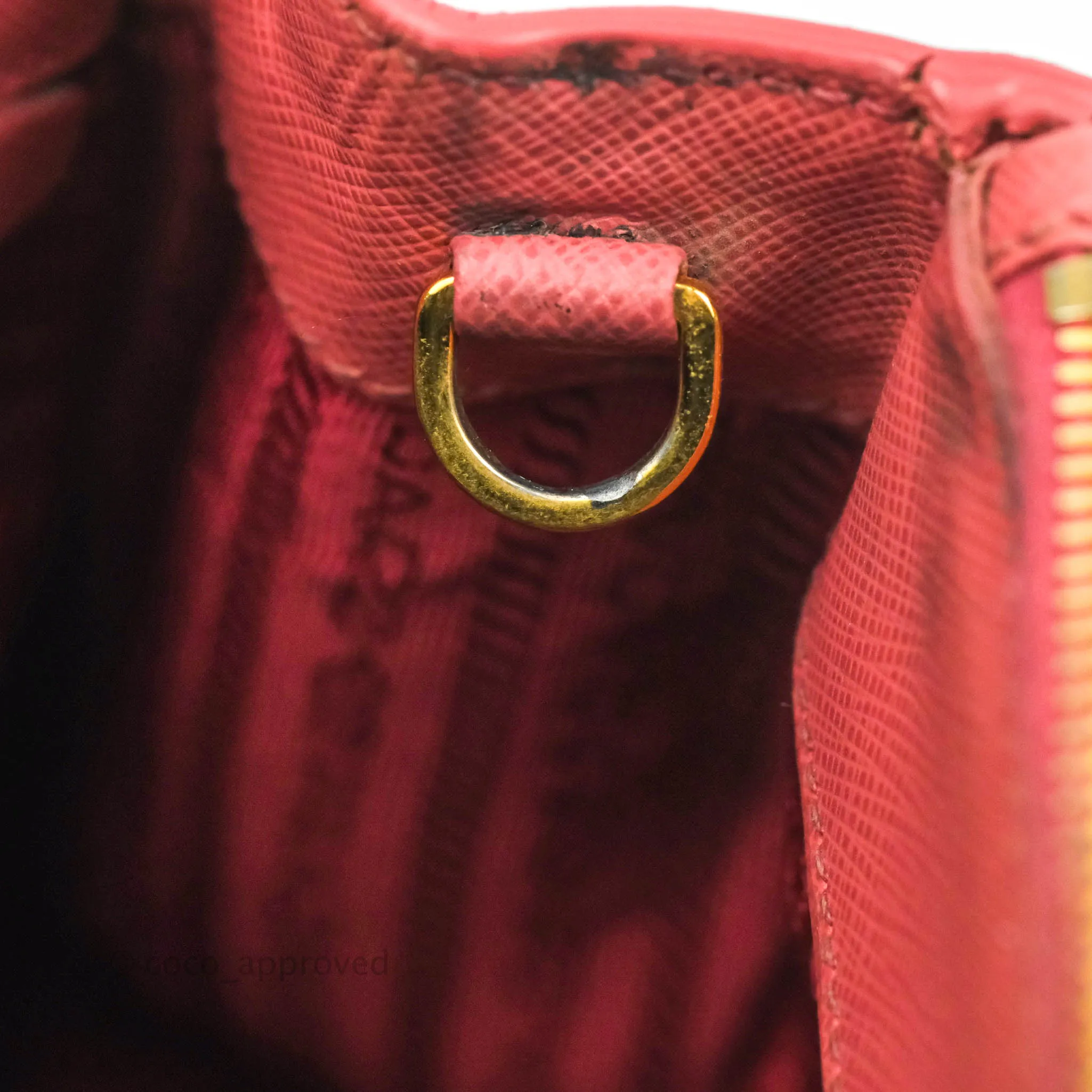 Prada Small Saffiano Lux Pink Tamaris Galleria Bag