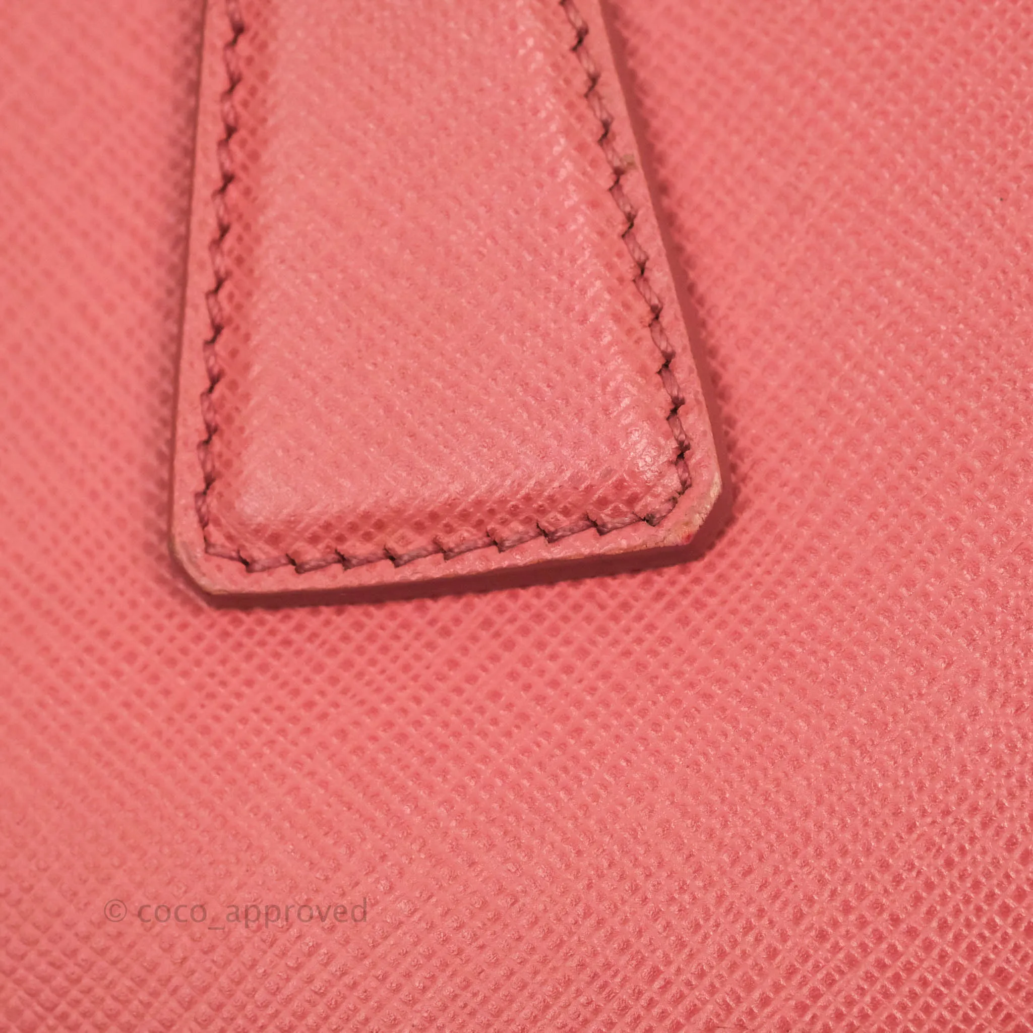 Prada Small Saffiano Lux Pink Tamaris Galleria Bag