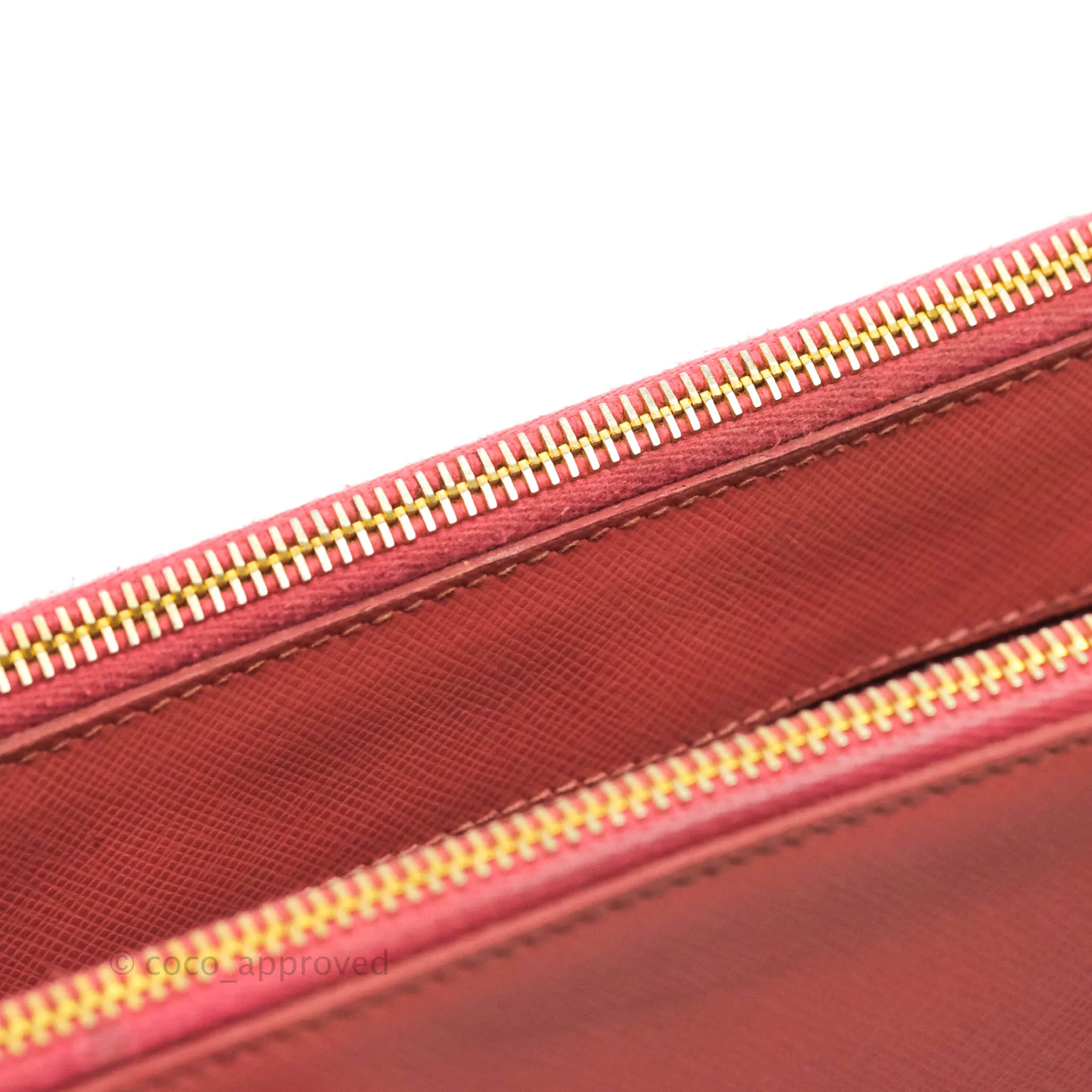 Prada Small Saffiano Lux Pink Tamaris Galleria Bag
