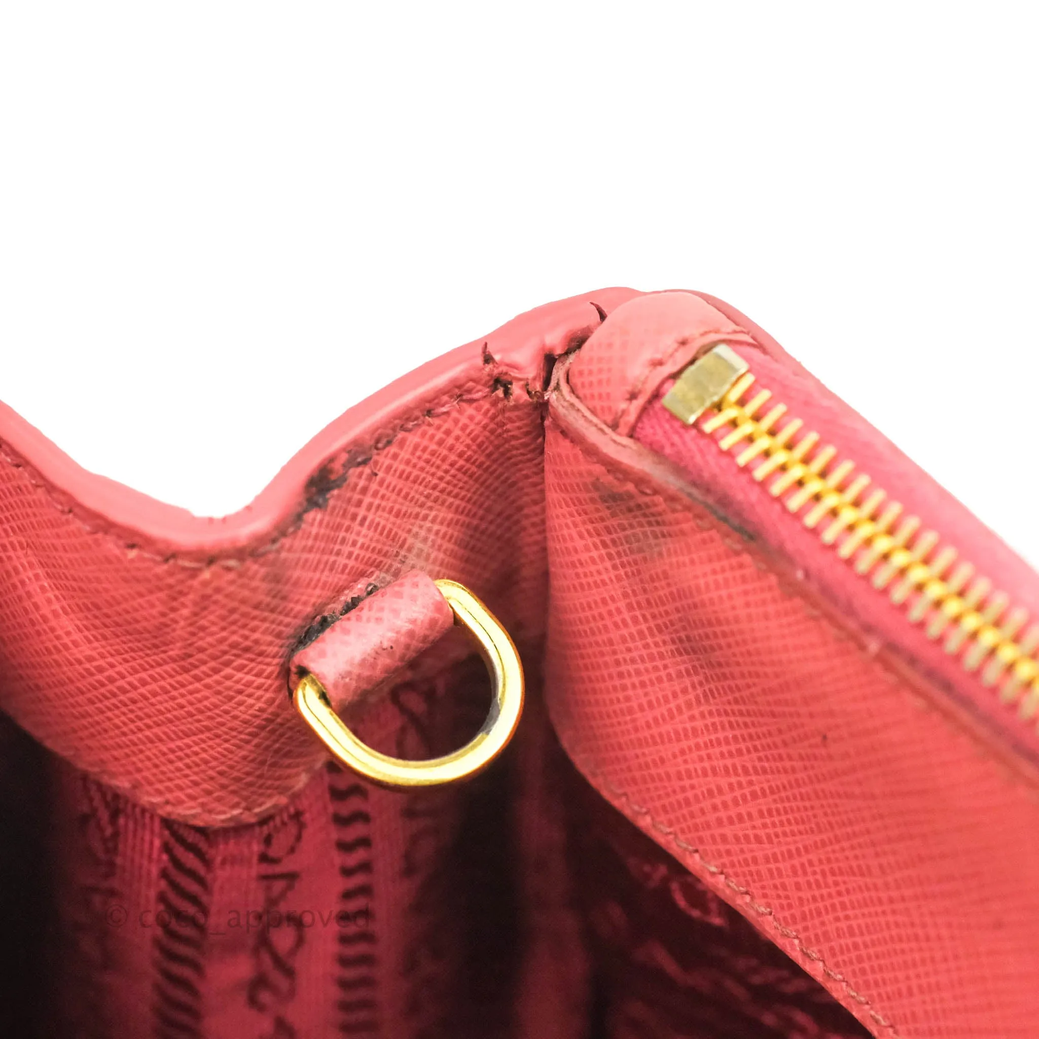 Prada Small Saffiano Lux Pink Tamaris Galleria Bag