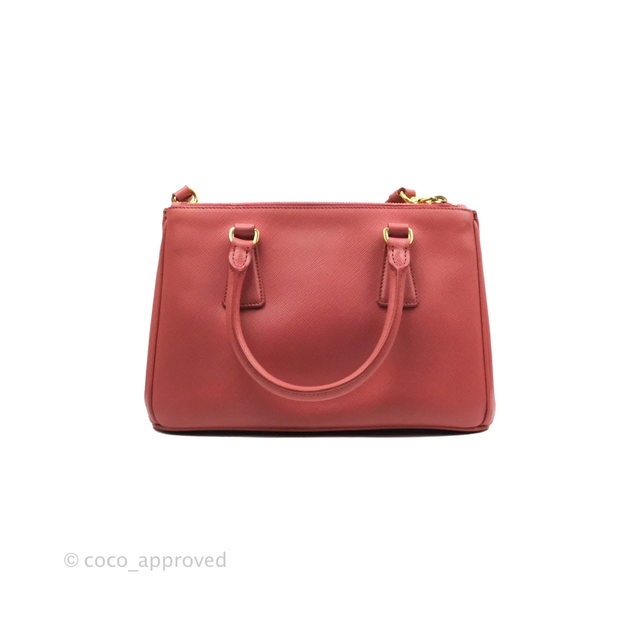 Prada Small Saffiano Lux Pink Tamaris Galleria Bag