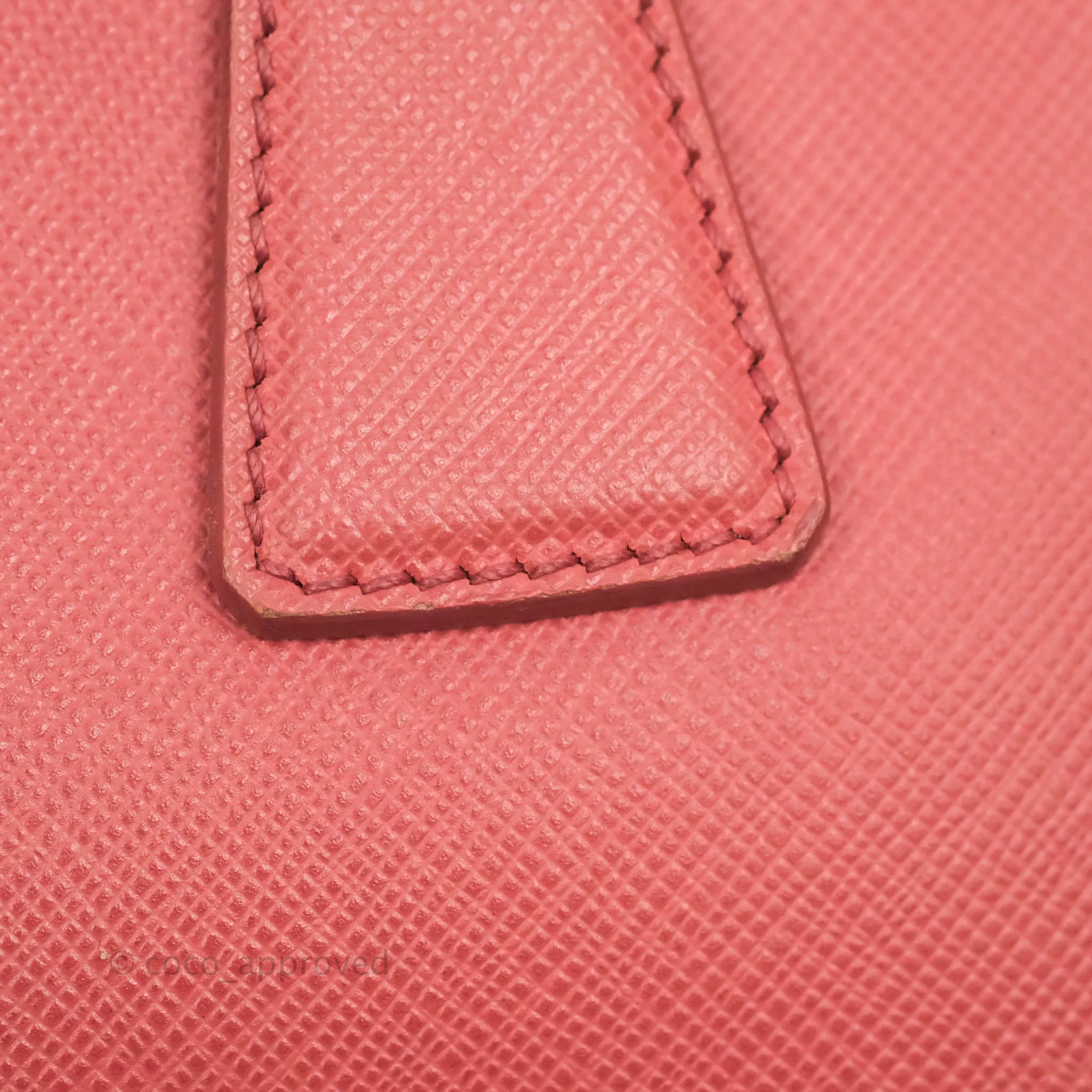 Prada Small Saffiano Lux Pink Tamaris Galleria Bag