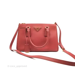 Prada Small Saffiano Lux Pink Tamaris Galleria Bag