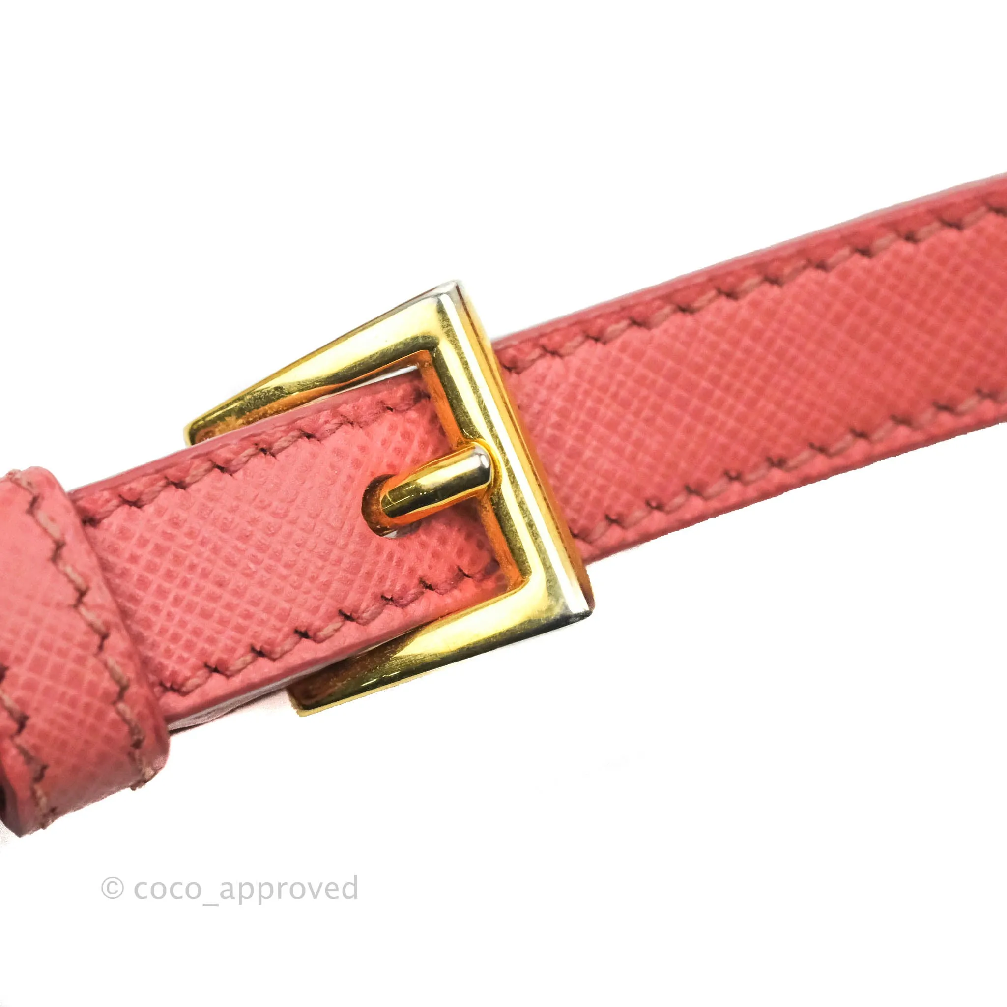Prada Small Saffiano Lux Pink Tamaris Galleria Bag