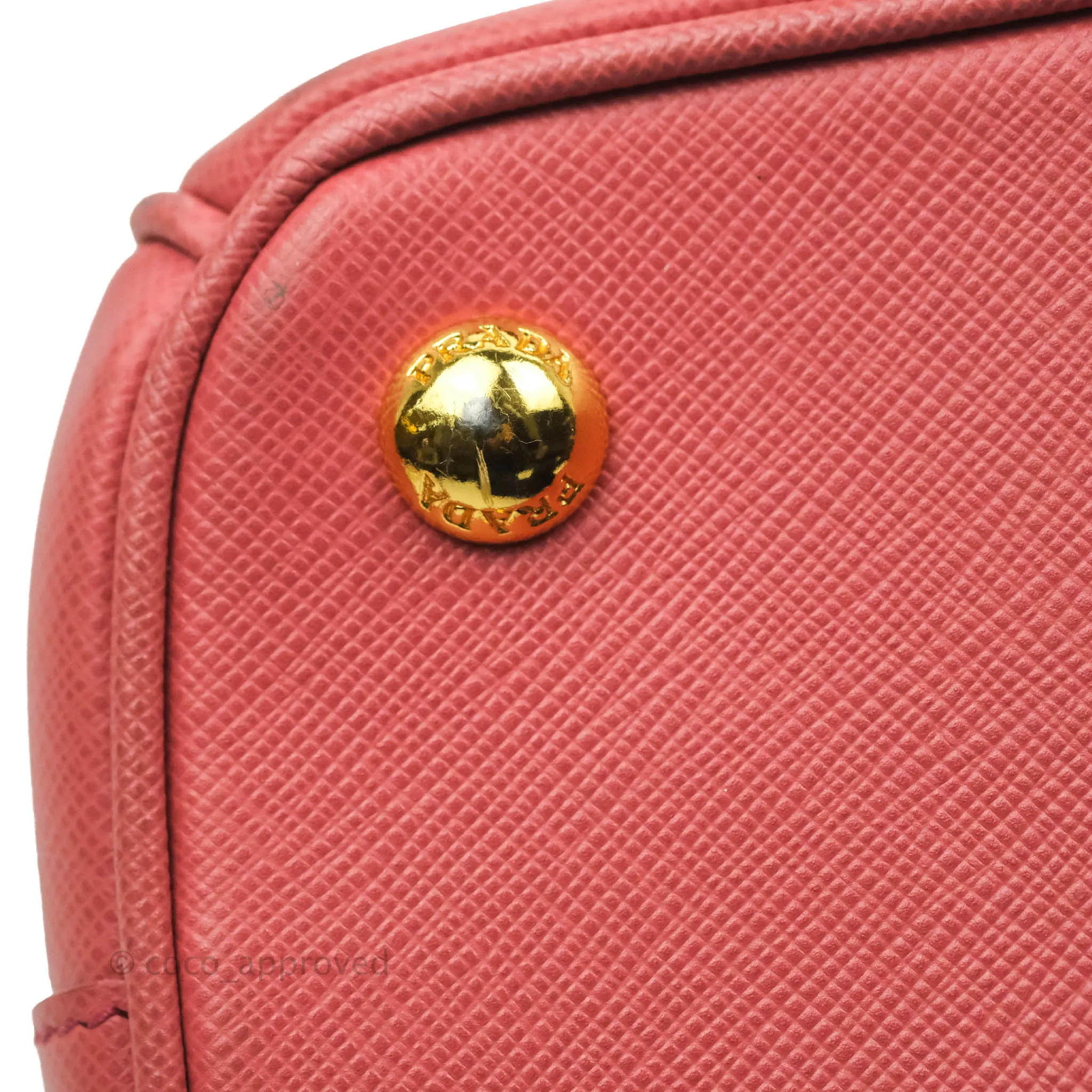Prada Small Saffiano Lux Pink Tamaris Galleria Bag